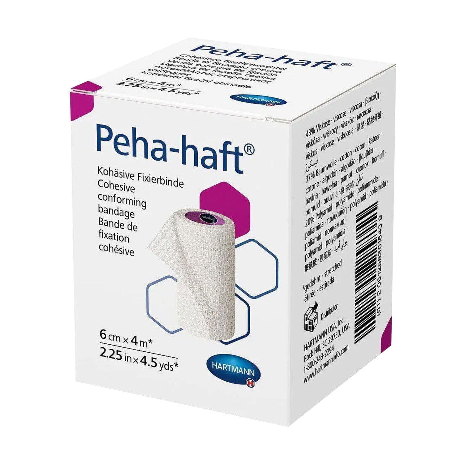 Бинт когезивний еластичний медичний Peha-haft, 4 м*6 см