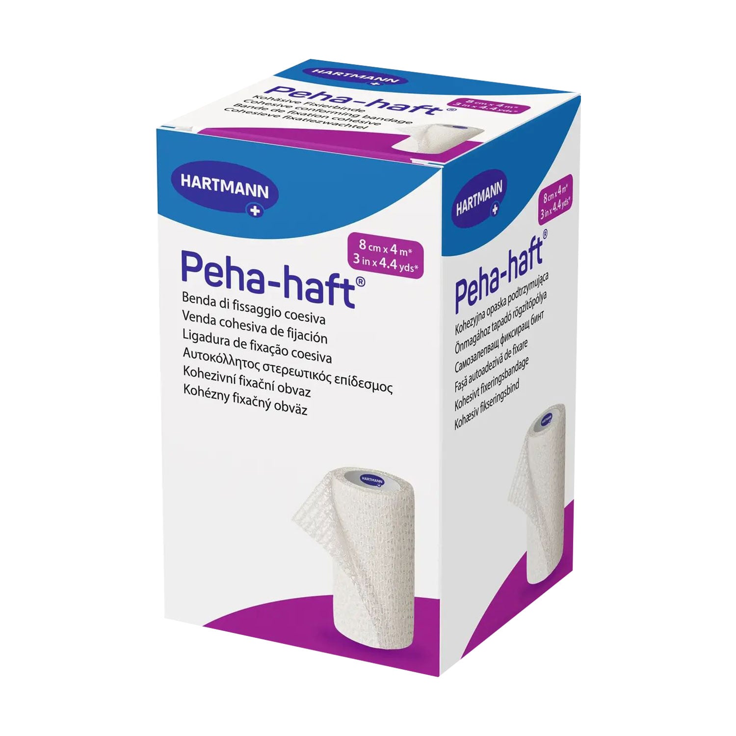 Бинт когезивний еластичний медичний Peha-haft, 4 м*8 см