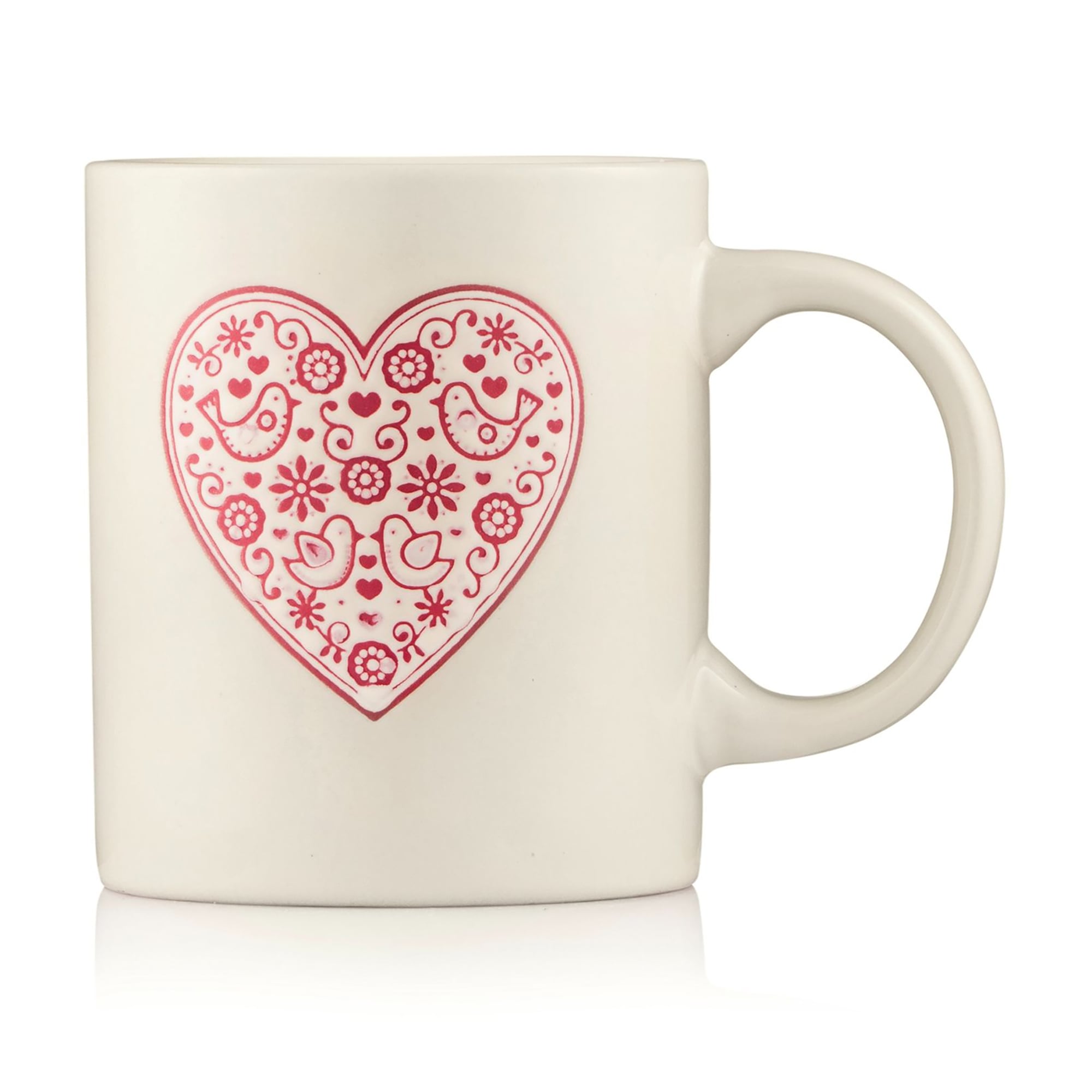 Чашка Ardesto Heart керамічна, біла, 320 мл (AR3074W)