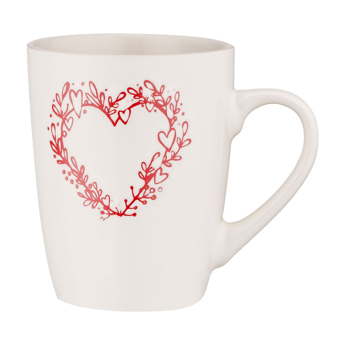 Чашка Ardesto Heart керамічна, біла, 320 мл (AR3467W)