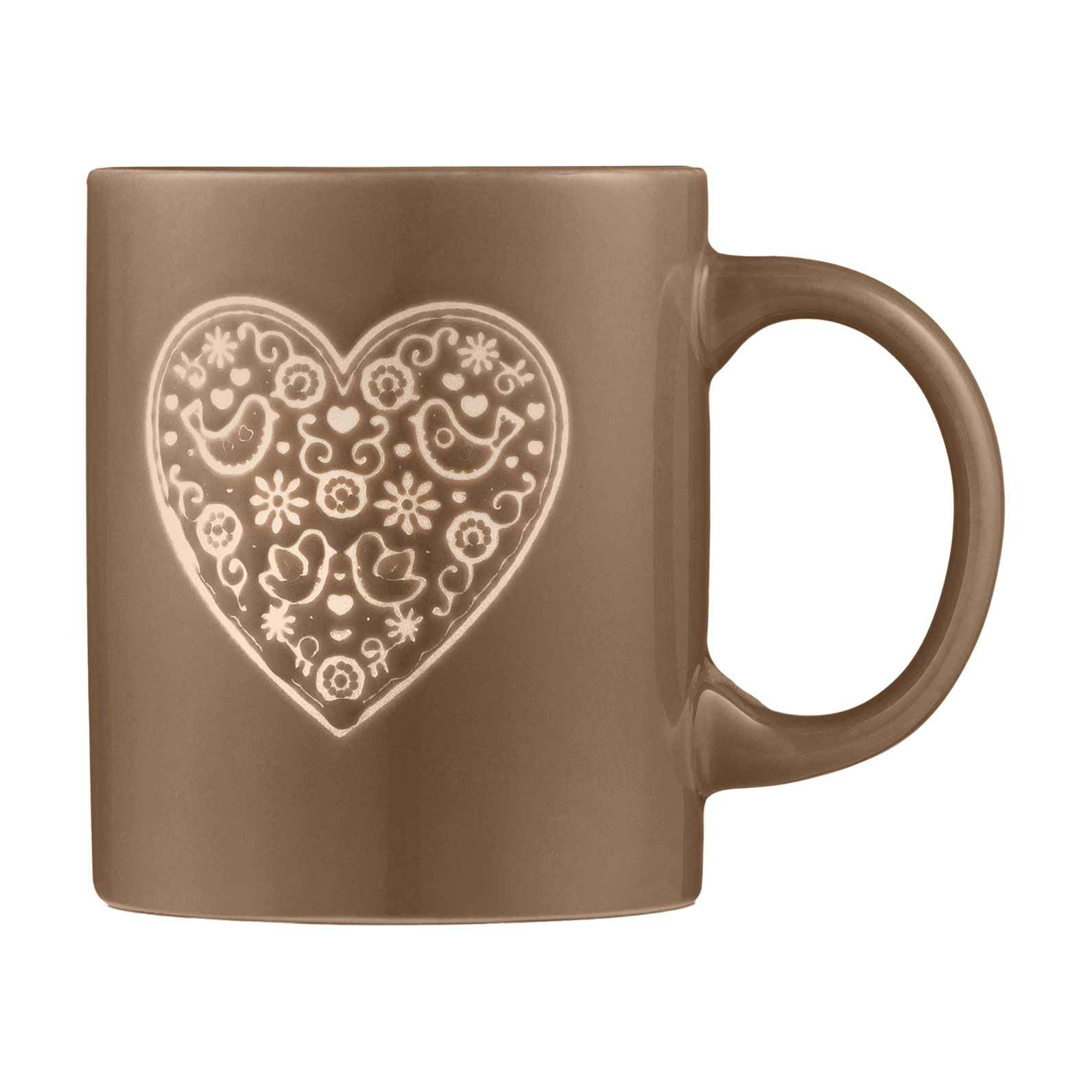 Чашка Ardesto Heart керамічна, сіра, 320 мл (AR3074G)