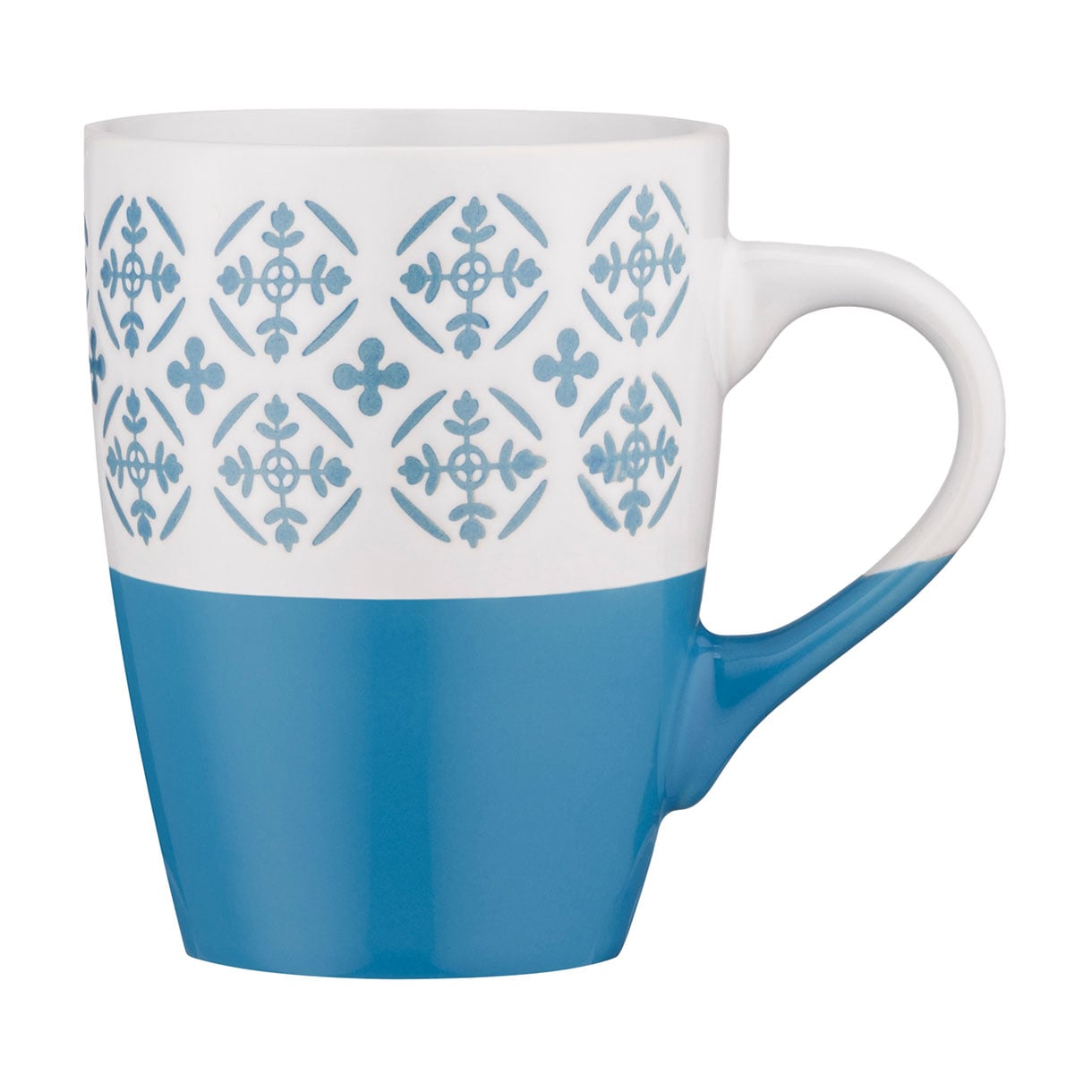 Чашка Ardesto Ornament керамічна, синьо-біла, 320 мл (AR3045BL)