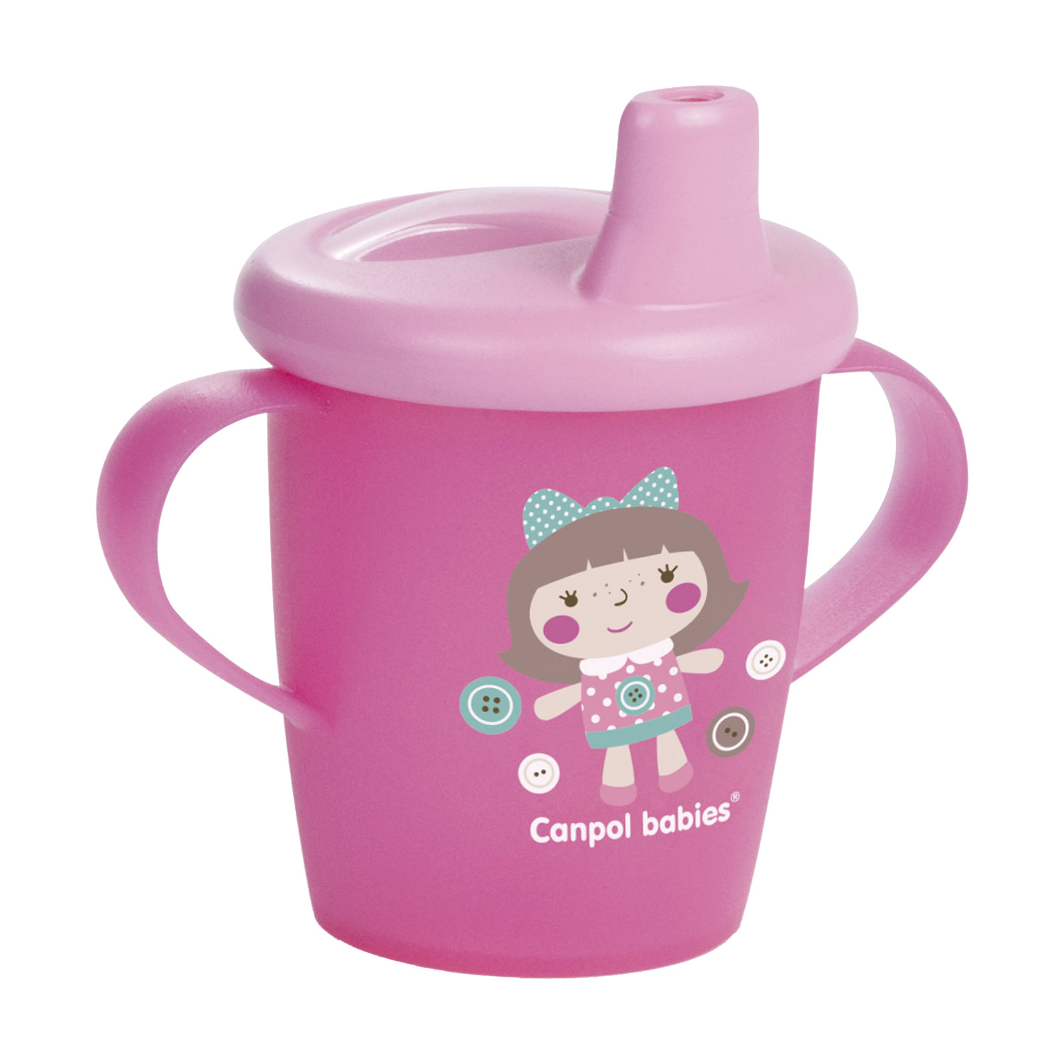 Чашка-непроливайка Canpol Babies Toys, рожева, 250 мл (31/200_pin)