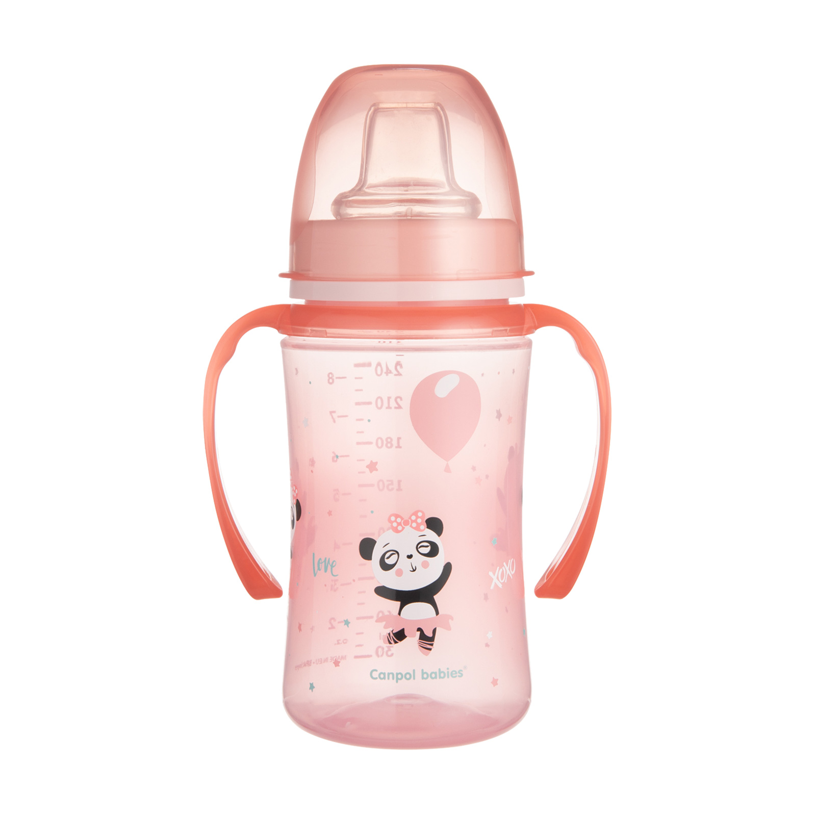 Чашка тренувальна Canpol Babies EasyStart Sweet Fun, рожева, 240 мл (35/208_pin)