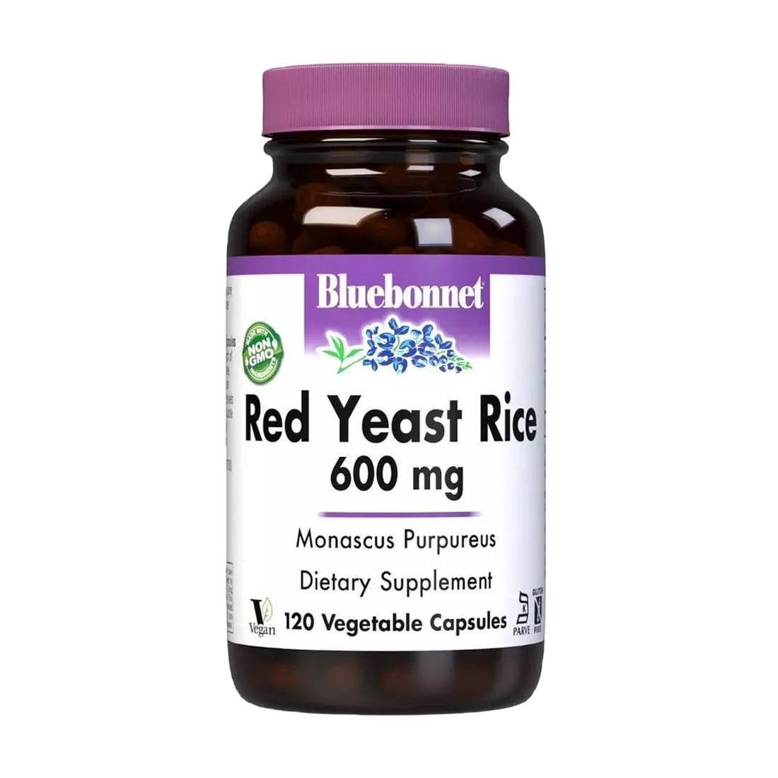 Червоний дріжджовий рис Bluebonnet Nutrition Red Yeast Rice 600 мг, 120 капсул