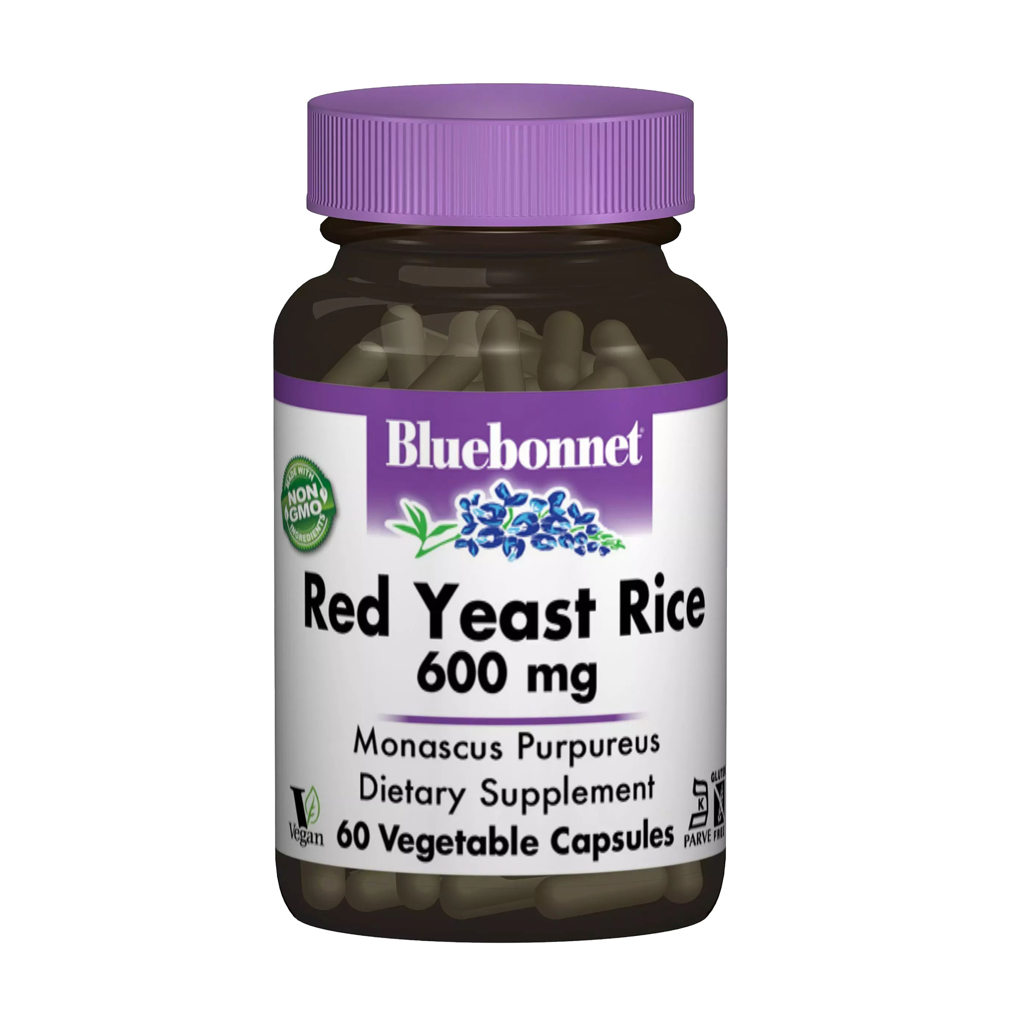 Червоний дріжджовий рис Bluebonnet Nutrition Red Yeast Rice 600 мг, 60 капсул