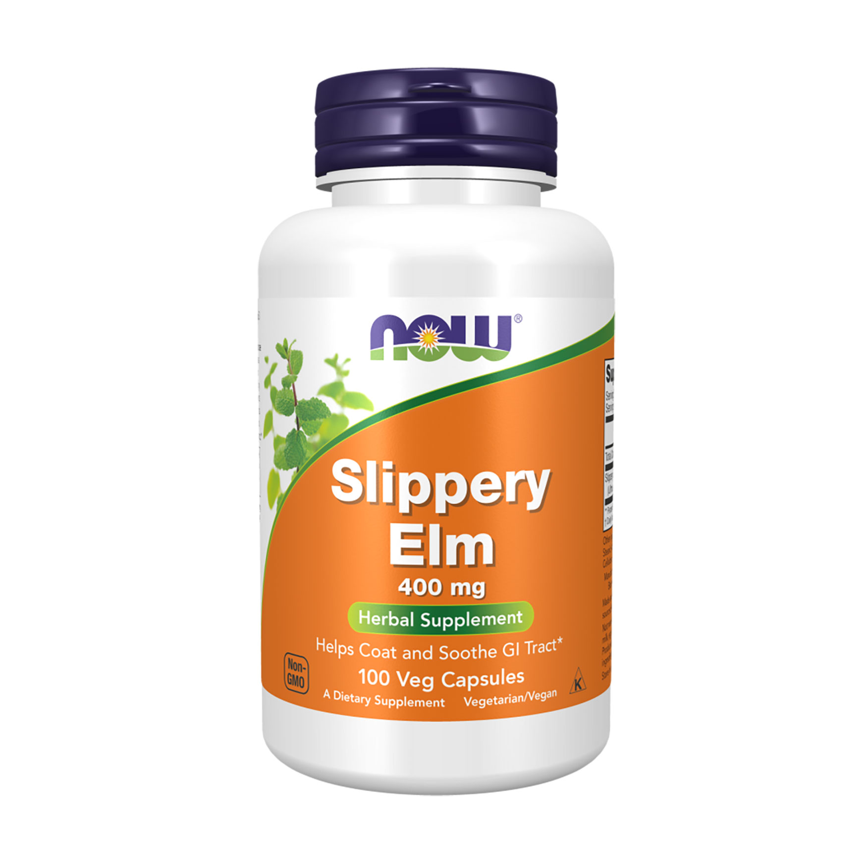 Червоний в'яз NOW Foods Slippery Elm 400 мг, 100 капсул