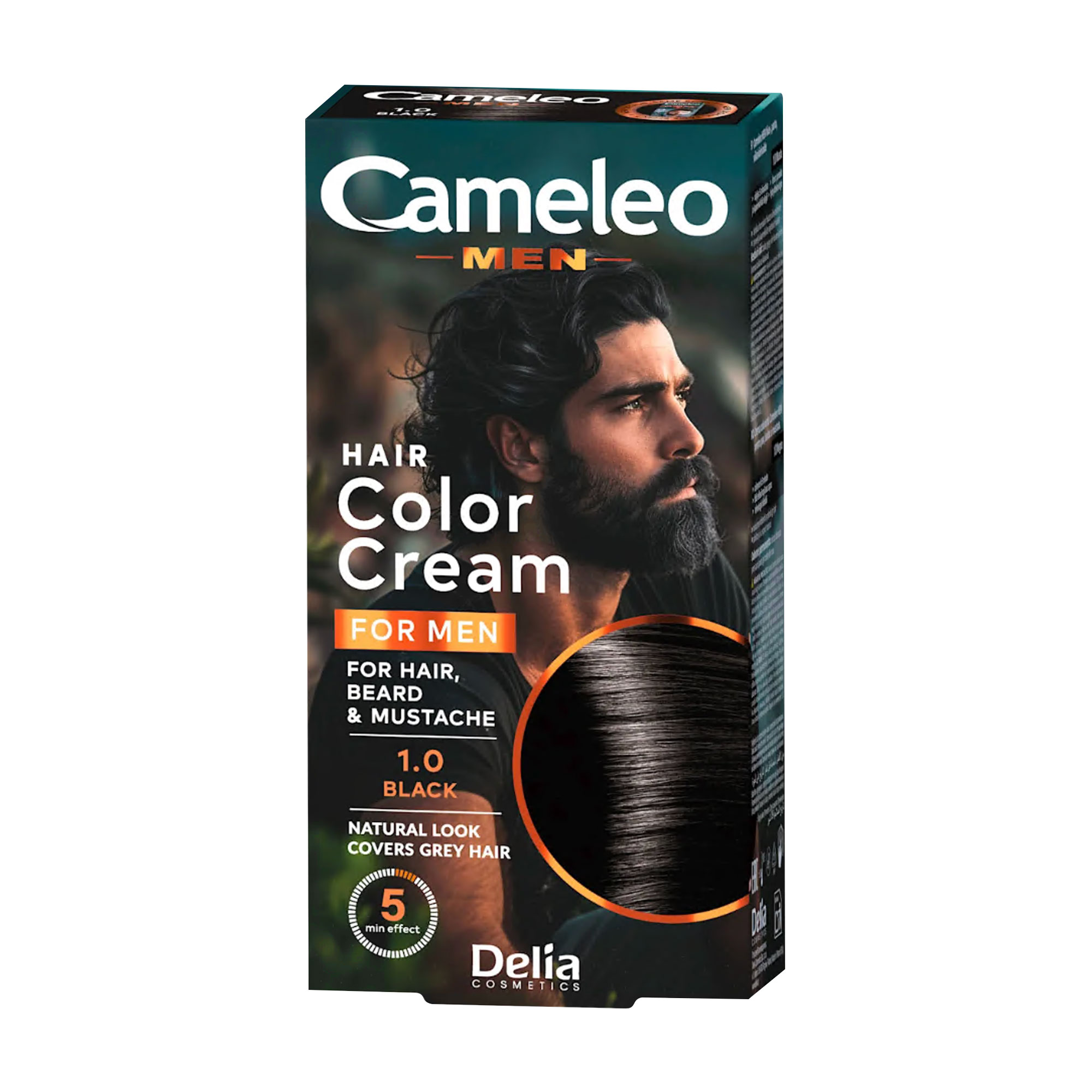 Чоловіча фарба для волосся Delia Cosmetics Cameleo Men 1.0 Black, 30 мл