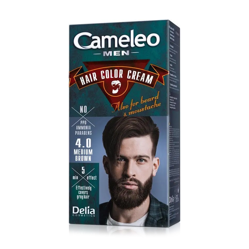 Чоловіча фарба для волосся Delia Cosmetics Cameleo Men 4.0 Medium Brown, 30 мл