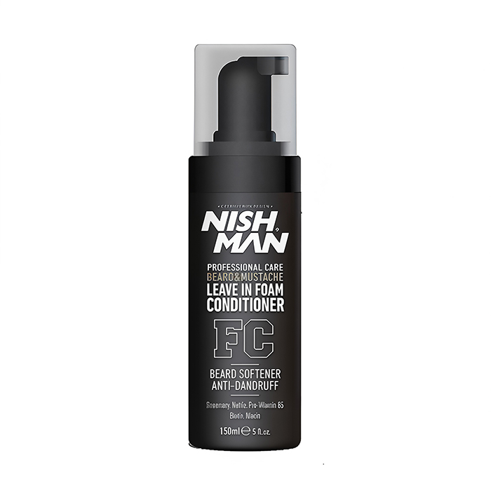 Чоловіча незмивна піна-кондиціонер для бороди та вусів Nishman Beard &amp; Mustache Leave In Foam Conditioner, 150 мл