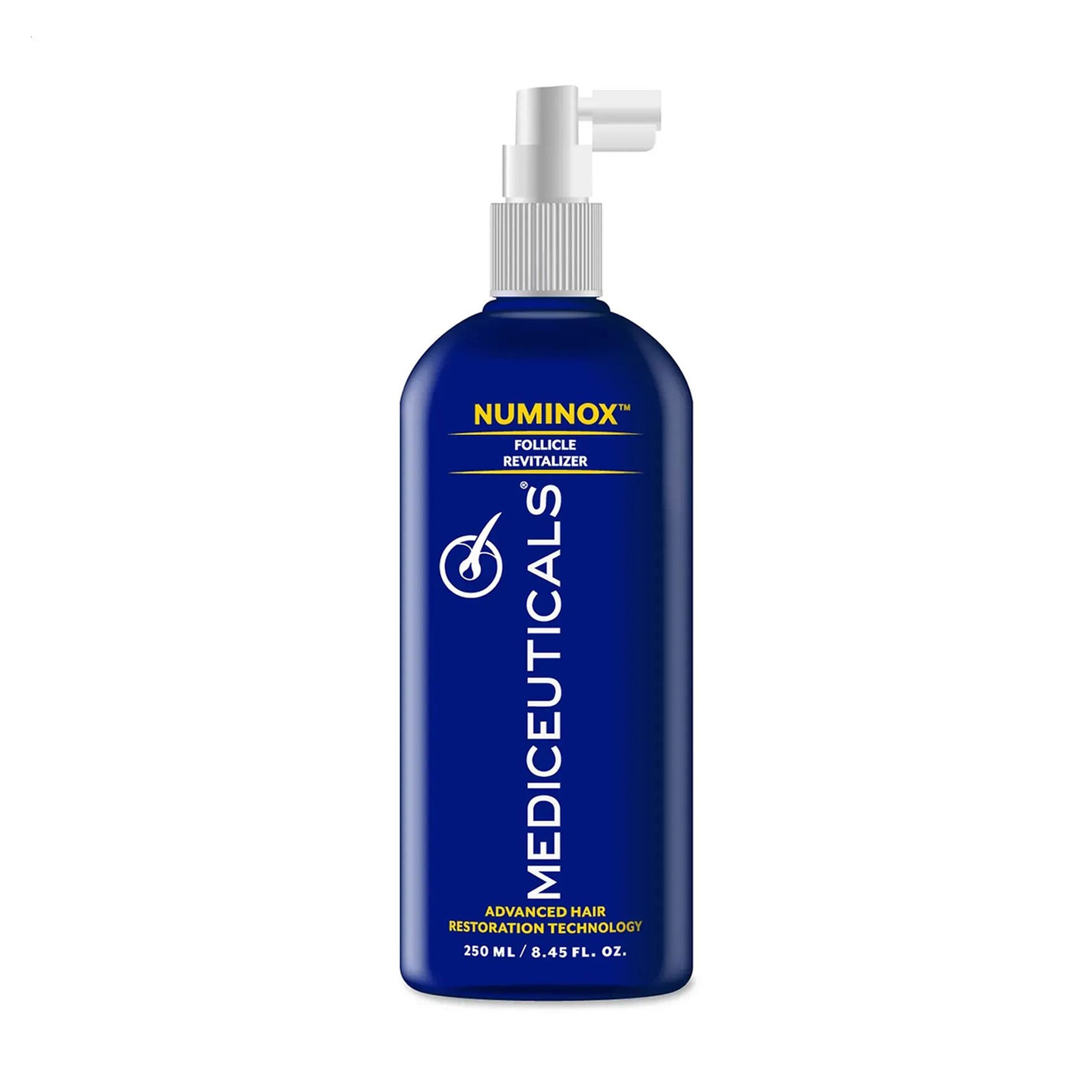 Чоловіча стимулювальна сироватка Mediceuticals Numinox Advanced Hair Restoration Technology для росту волосся та здоров'я шкіри голови, 250 мл