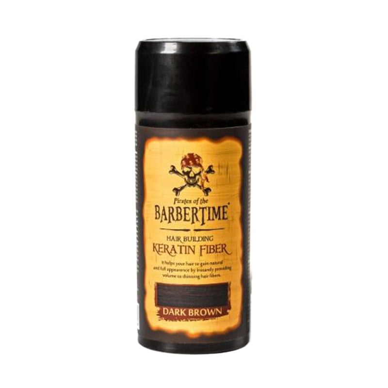 Чоловіча тонувальна пудра для волосся Barbertime Hair Building Keratin Fiber, Dark Brown, 21 г