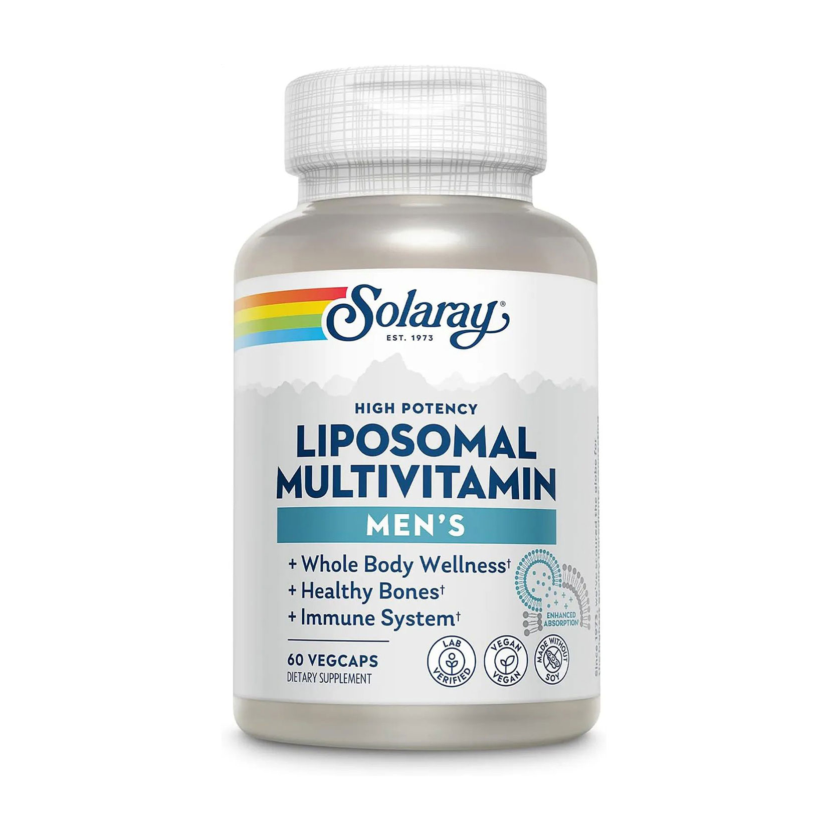 Чоловічі ліпосомальні мультивітаміни Solaray Liposomal Multivitamin Men's, 60 вегетаріанських капсул