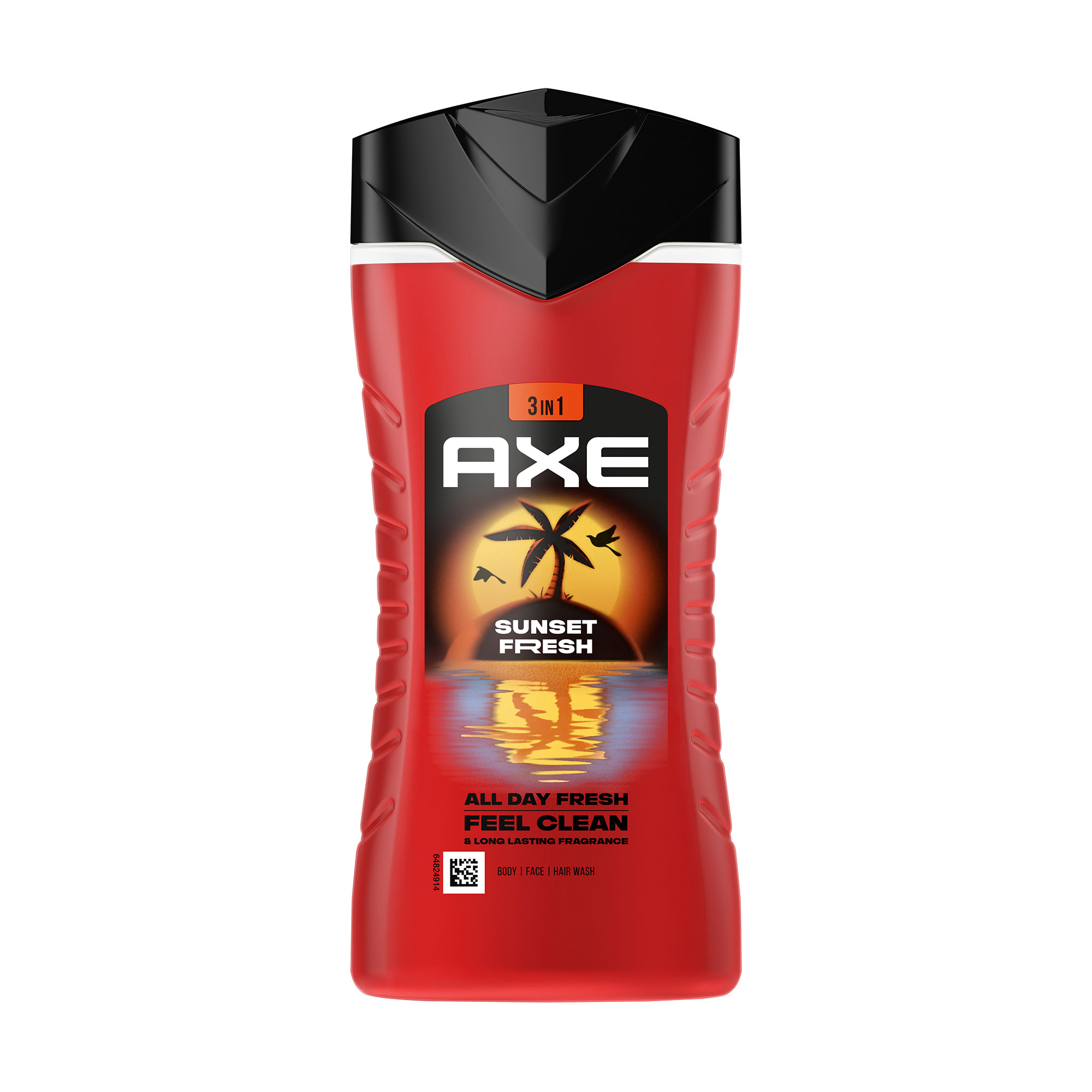 Чоловічий гель для душу 3 в 1 Axe Sunset Fresh All Day Fresh, 250 мл
