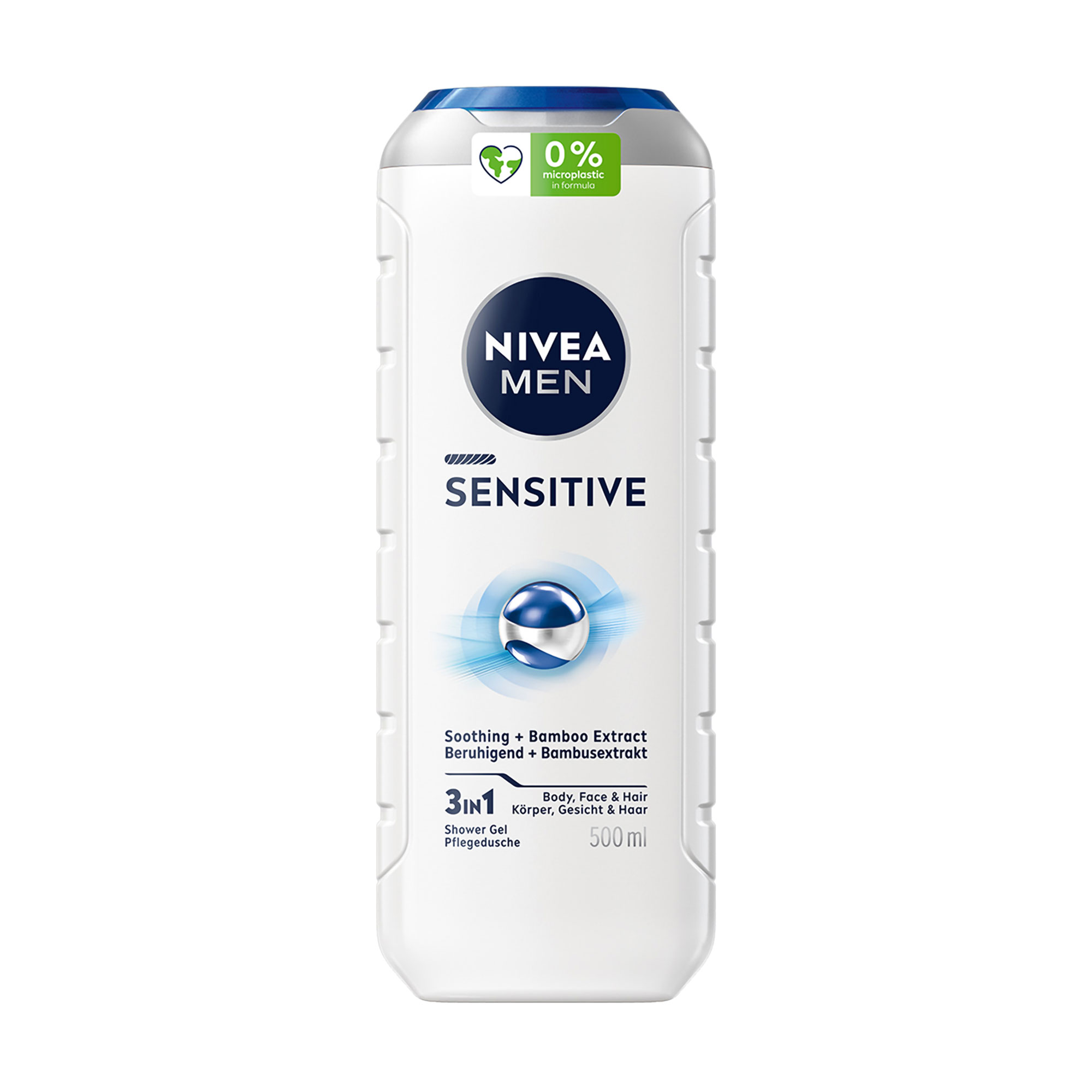 Чоловічий гель для душу 3 в 1 для тіла, обличчя та волосся NIVEA MEN Sensitive 3 In 1 Shower Gel, 500 мл