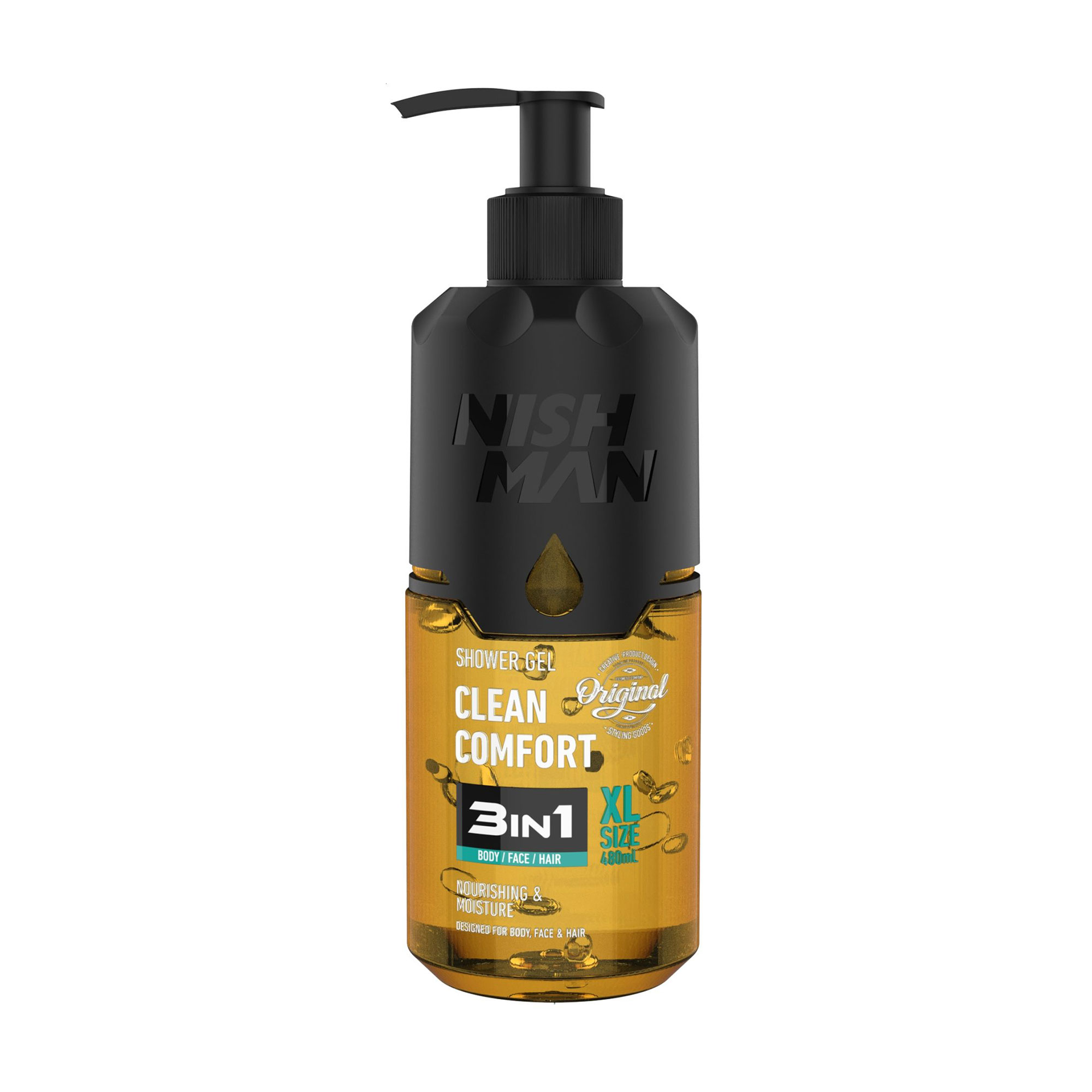 Чоловічий гель для душу 3 в 1 Nishman Clean Comfort Shower Gel, 480 мл