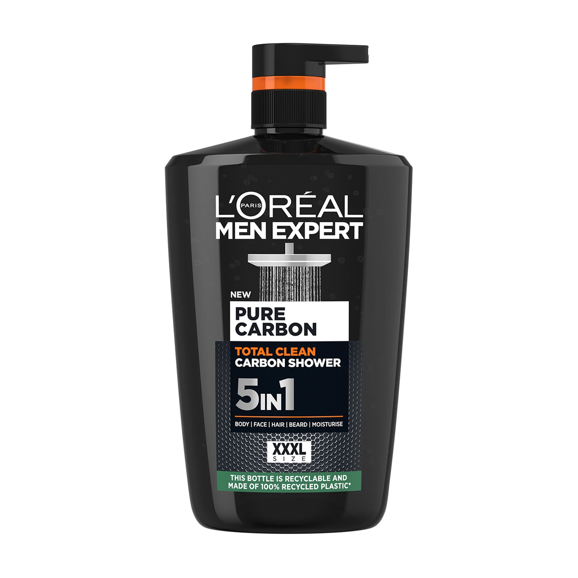 Чоловічий гель для душу L'Oreal Paris Men Expert Total Clean Shower Gel, 5 в 1, 1 л