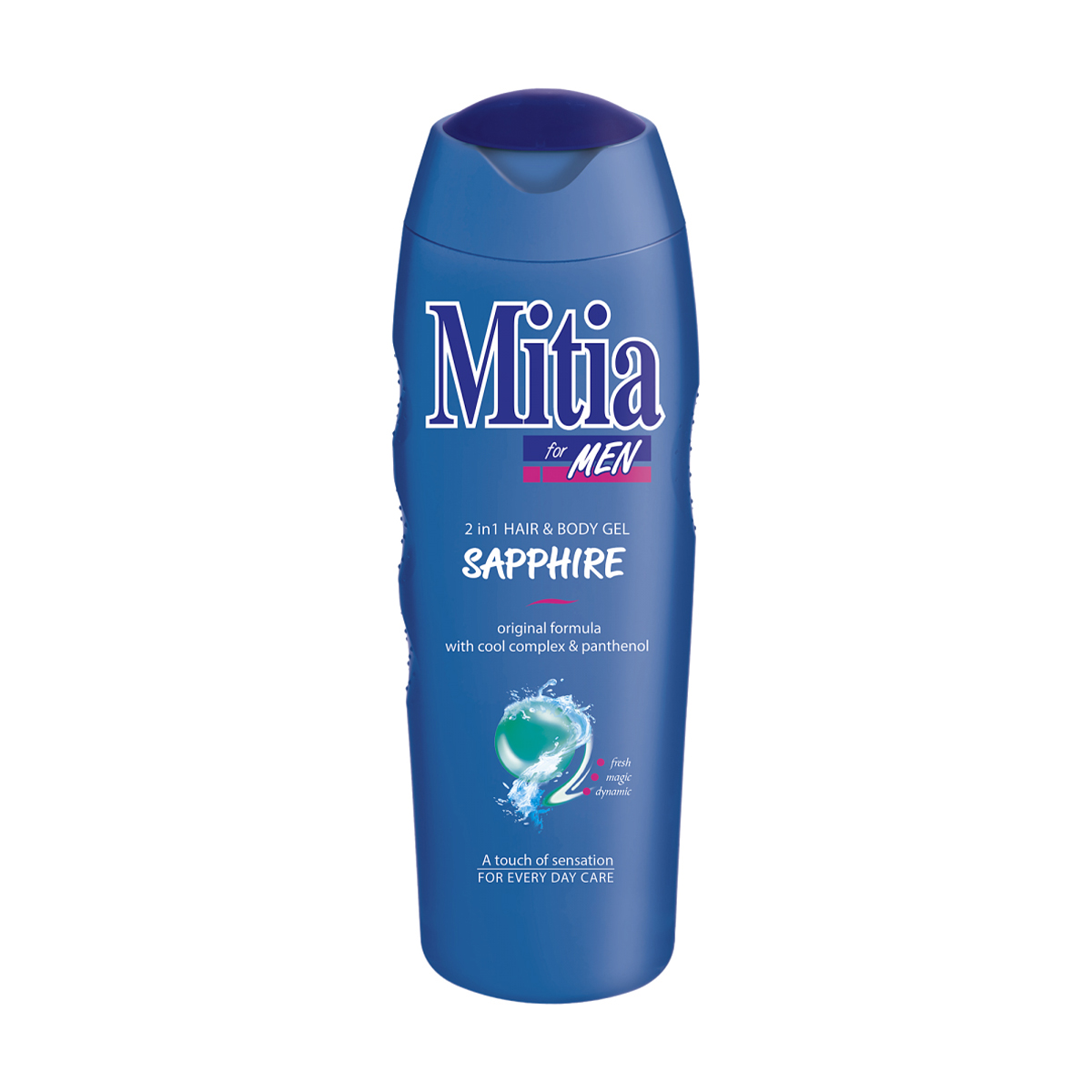 Чоловічий гель для душу та шампунь 2 в 1 Mitia For Men Hair &amp; Body Gel Сапфір, 400 мл