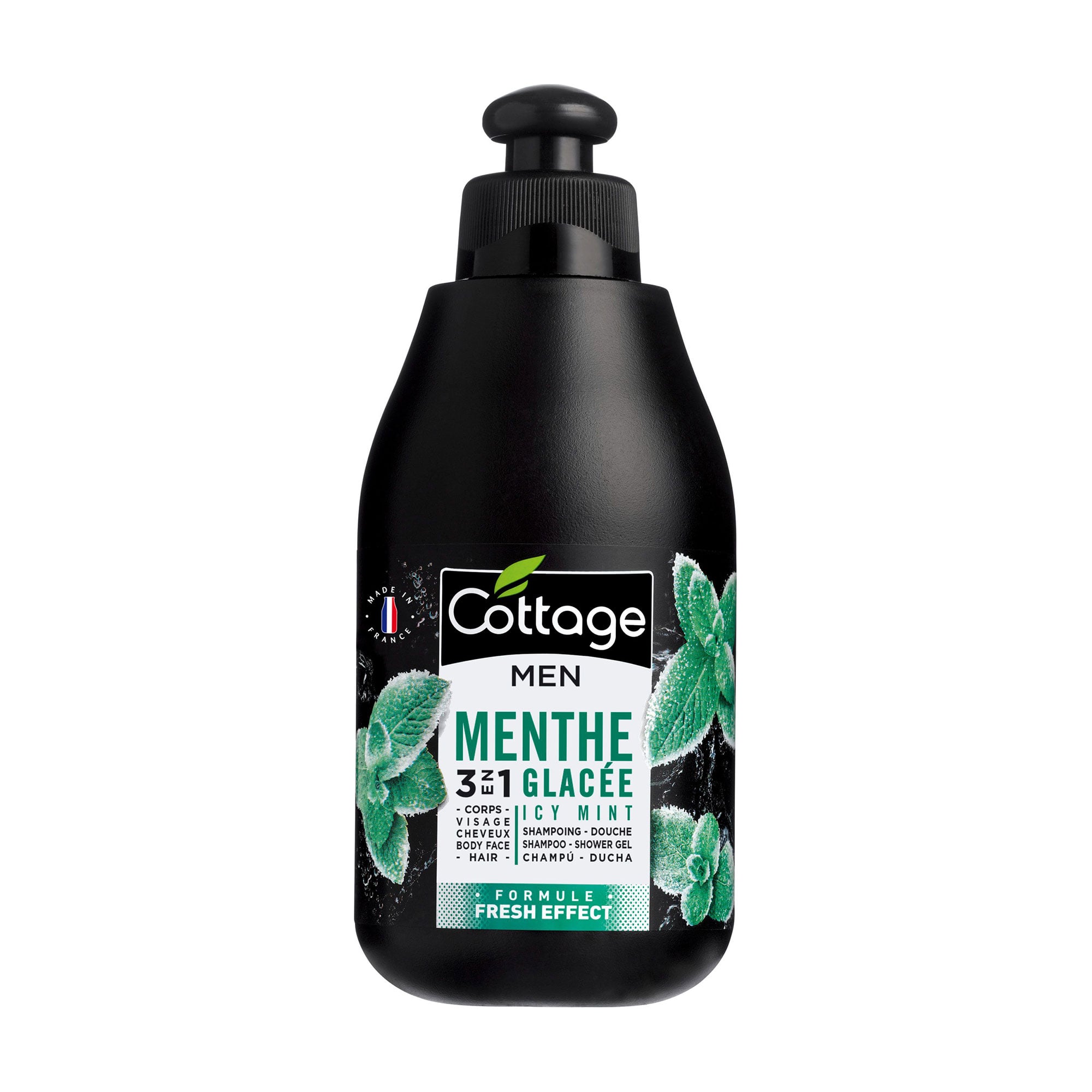 Чоловічий гель-шампунь для душу 3 в 1 Cottage Men Shampoo-Shower Gel, Icy Mint, 250 мл