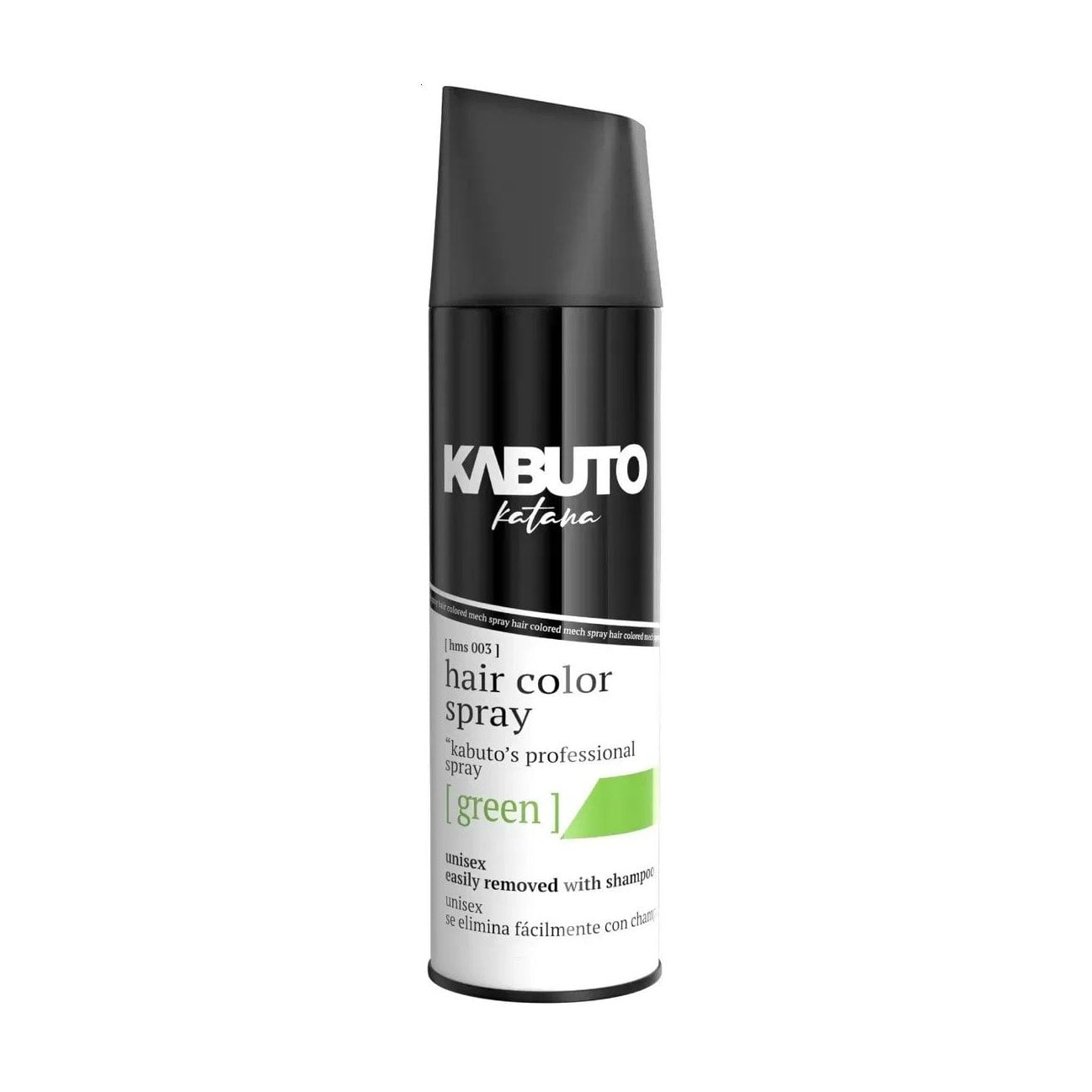 Чоловічий камуфлювальний спрей для волосся Kabuto Katana Hair Color Spray, Green, 150 мл