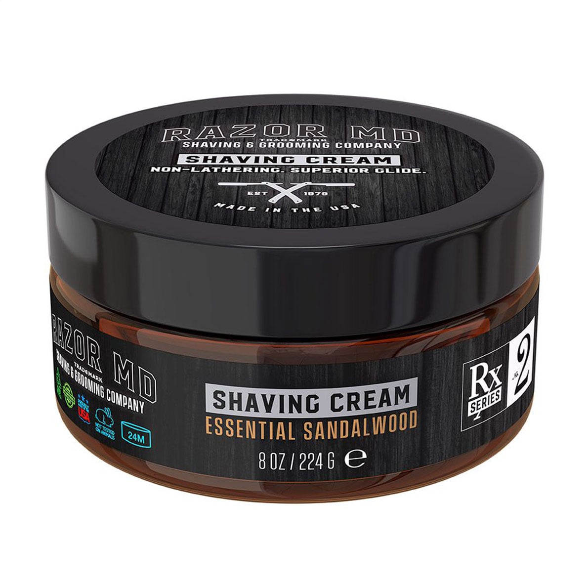 Чоловічий крем для гоління Razor MD Shaving Cream Essential Сандалове дерево, 224 г