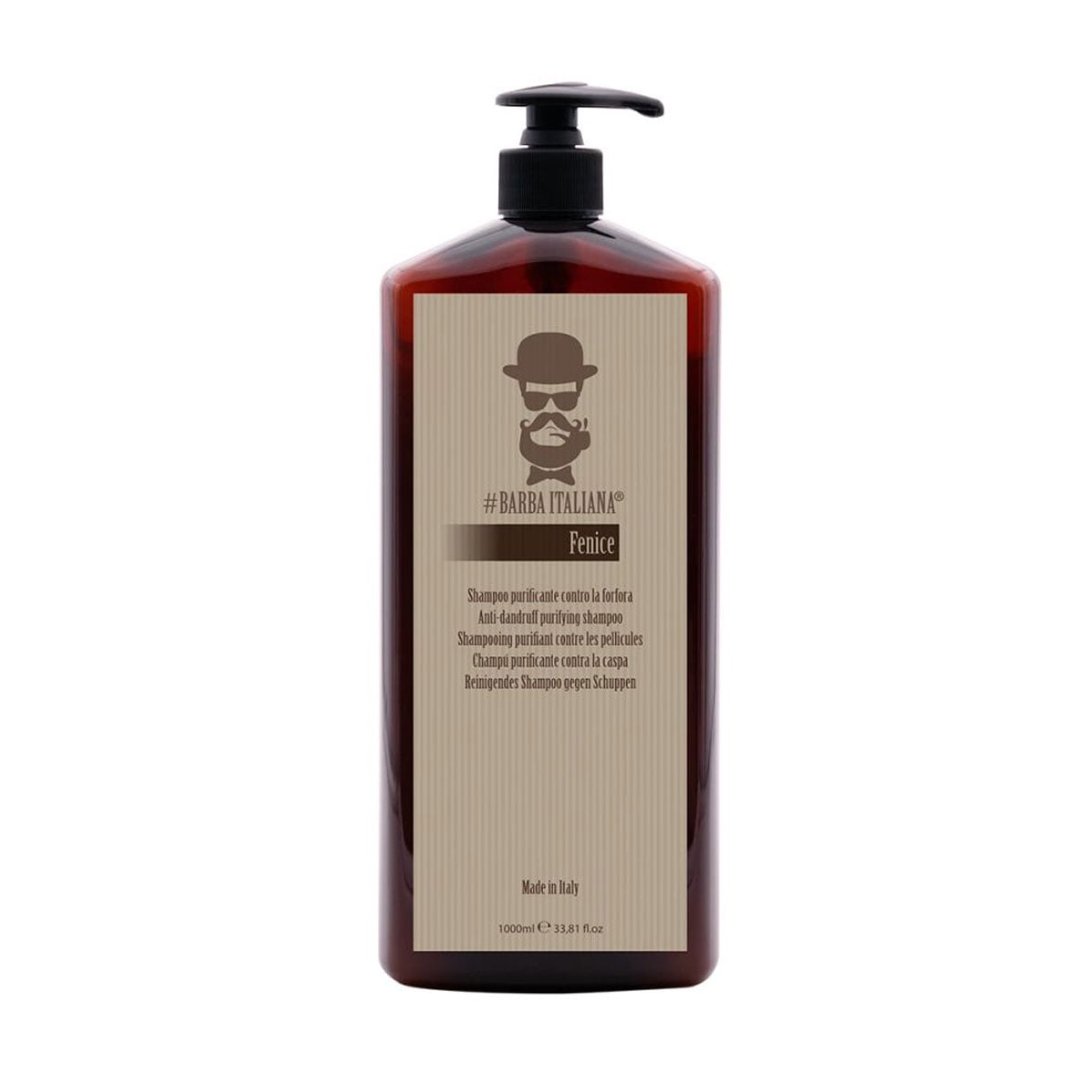 Чоловічий очищувальний шампунь Barba Italiana Fenice Anti-Dandruff Purifying Shampoo проти лупи, 1 л