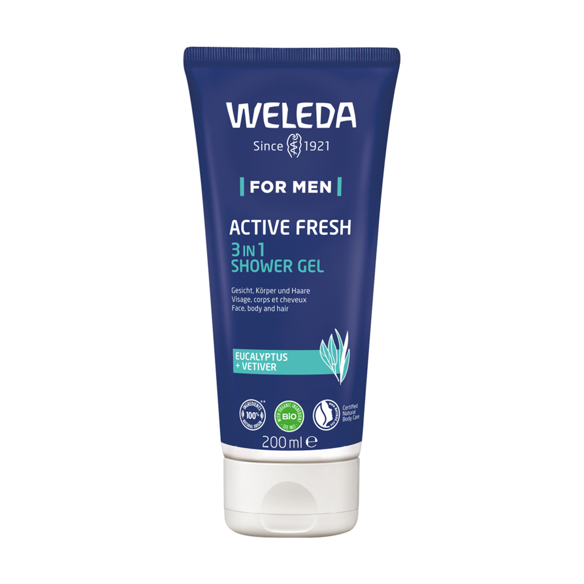 Чоловічий освіжувальний гель для душу Weleda For Men Active Shower Gel, 200 мл