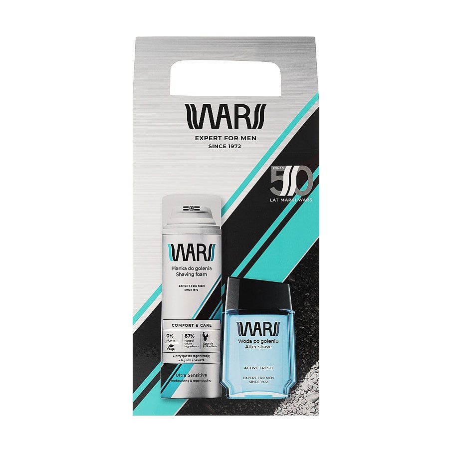 Чоловічий подарунковий набір для гоління Wars Expert For Men Fresh (піна для гоління, 200 мл + лосьйон після гоління, 90 мл)