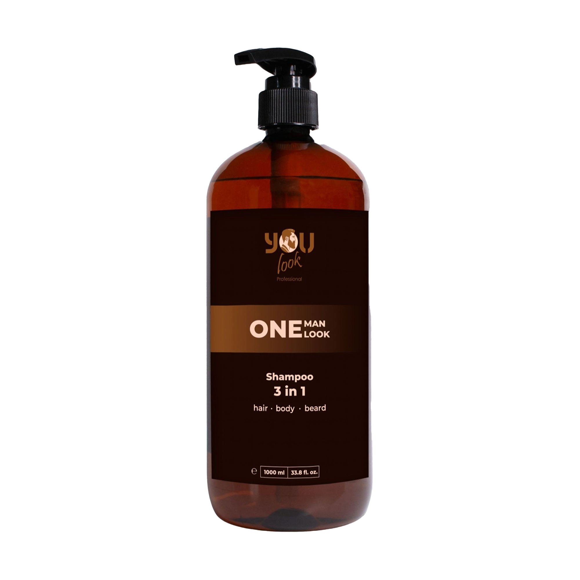 Чоловічий шампунь 3 в 1 для волосся, бороди та тіла You Look Professional One Man Shampoo 3 In 1, 1 л
