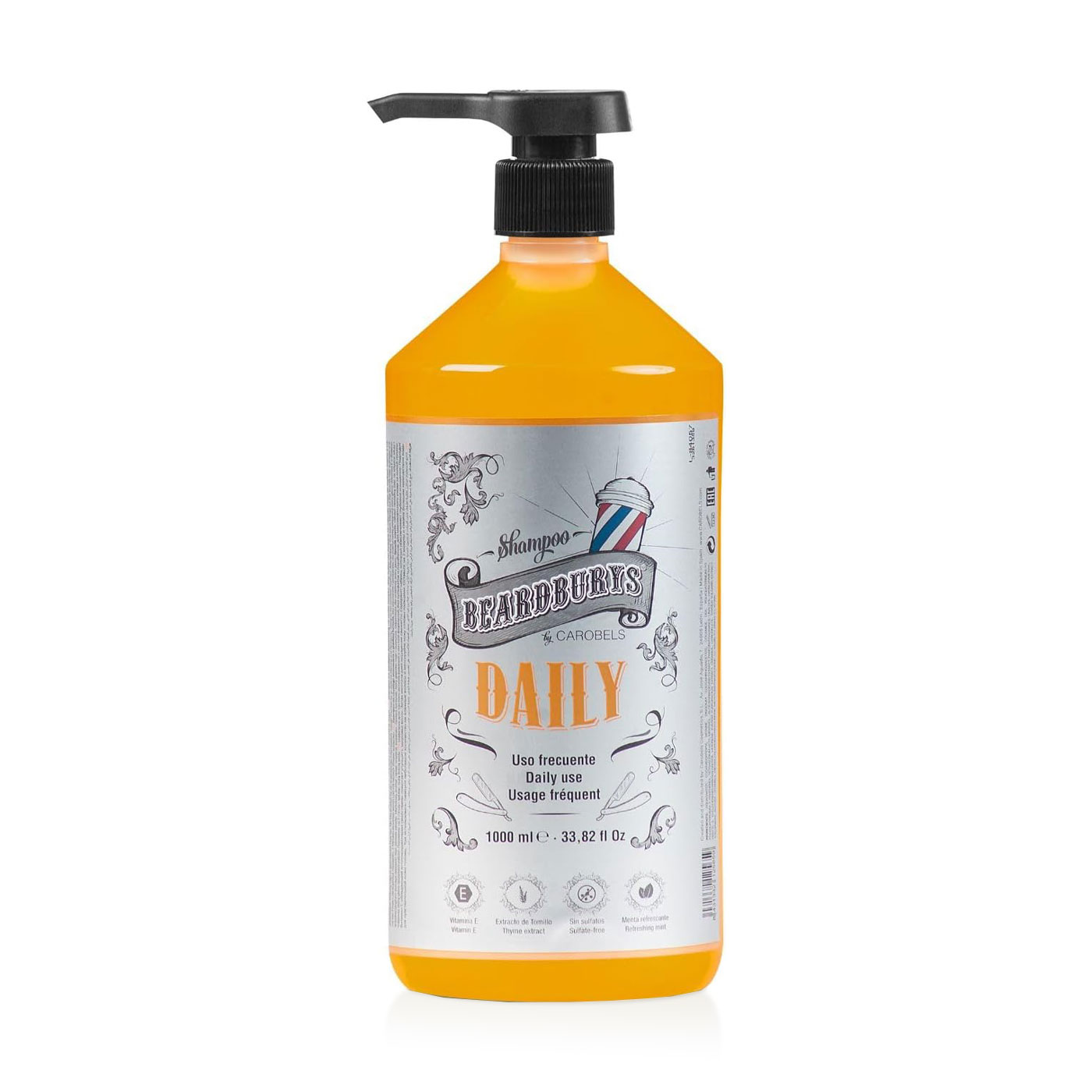 Чоловічий шампунь для частого використання Beardburys Daily Shampoo, 1 л