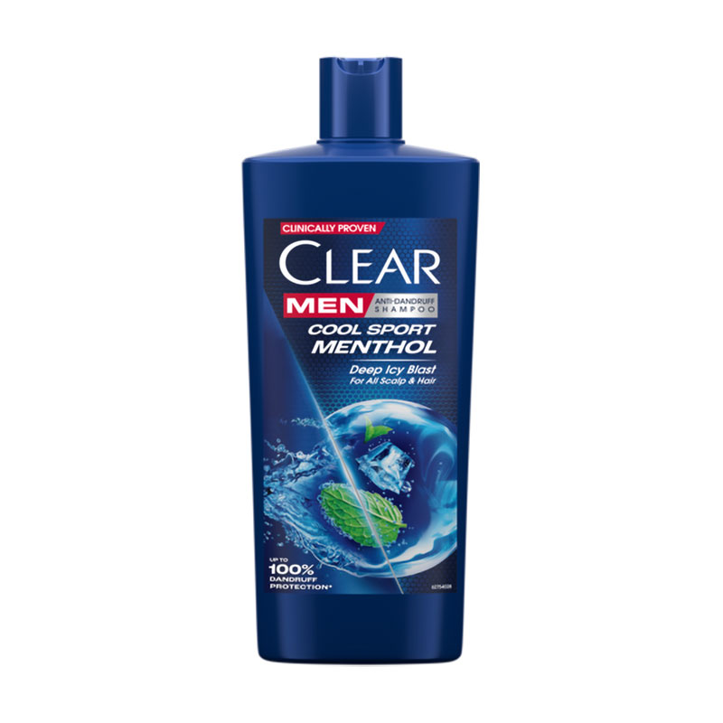 Чоловічий шампунь для волосся Clear Men Cool Sport Menthol Крижана свіжість, проти лупи, з ментолом, 610 мл