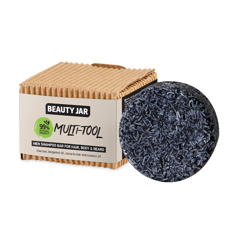 Чоловічий шампунь для волосся, тіла та бороди Beauty Jar Multi-Tool Men Shampoo Bar, 60 г