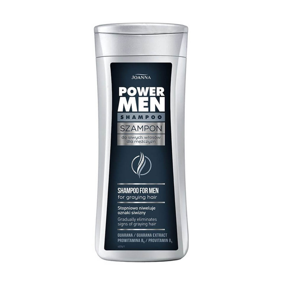 Чоловічий шампунь Joanna Power Graying Hair Shampoo For Men для сивого волосся, 200 мл