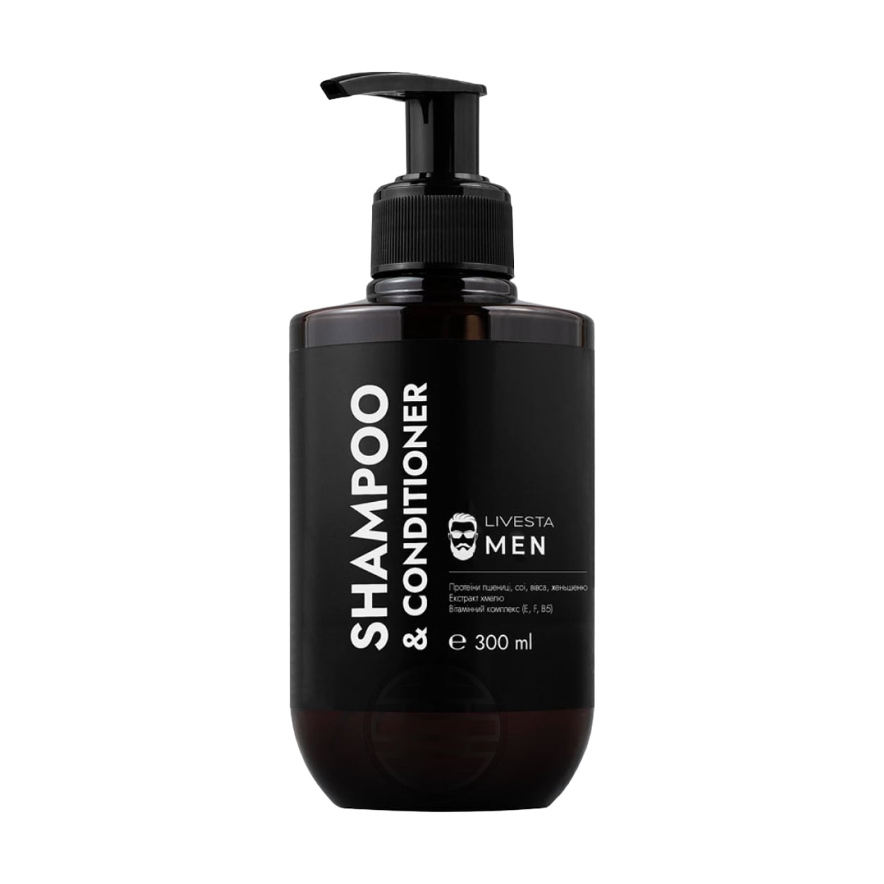Чоловічий шампунь-кондиціонер 2 в 1 для волосся Livesta Man Shampoo &amp; Conditioner, 300 мл