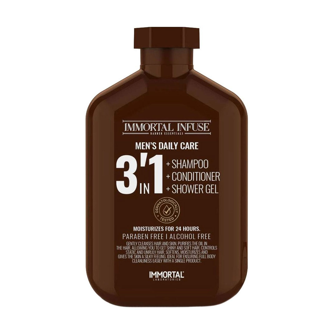 Чоловічий шампунь, кондиціонер та гель для душу 3в1 Immortal NYC Infuse Men's Daily Care, 500 мл
