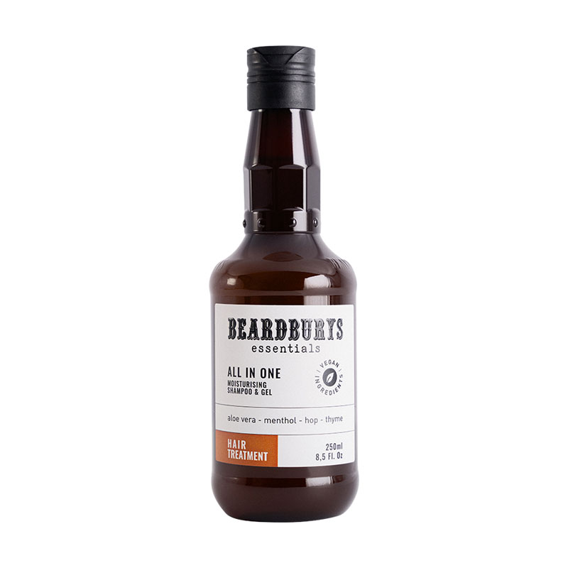 Чоловічий шампунь, кондиціонер та гель для душу Beardburys Essentials All In One Hair Treatment, 250 мл