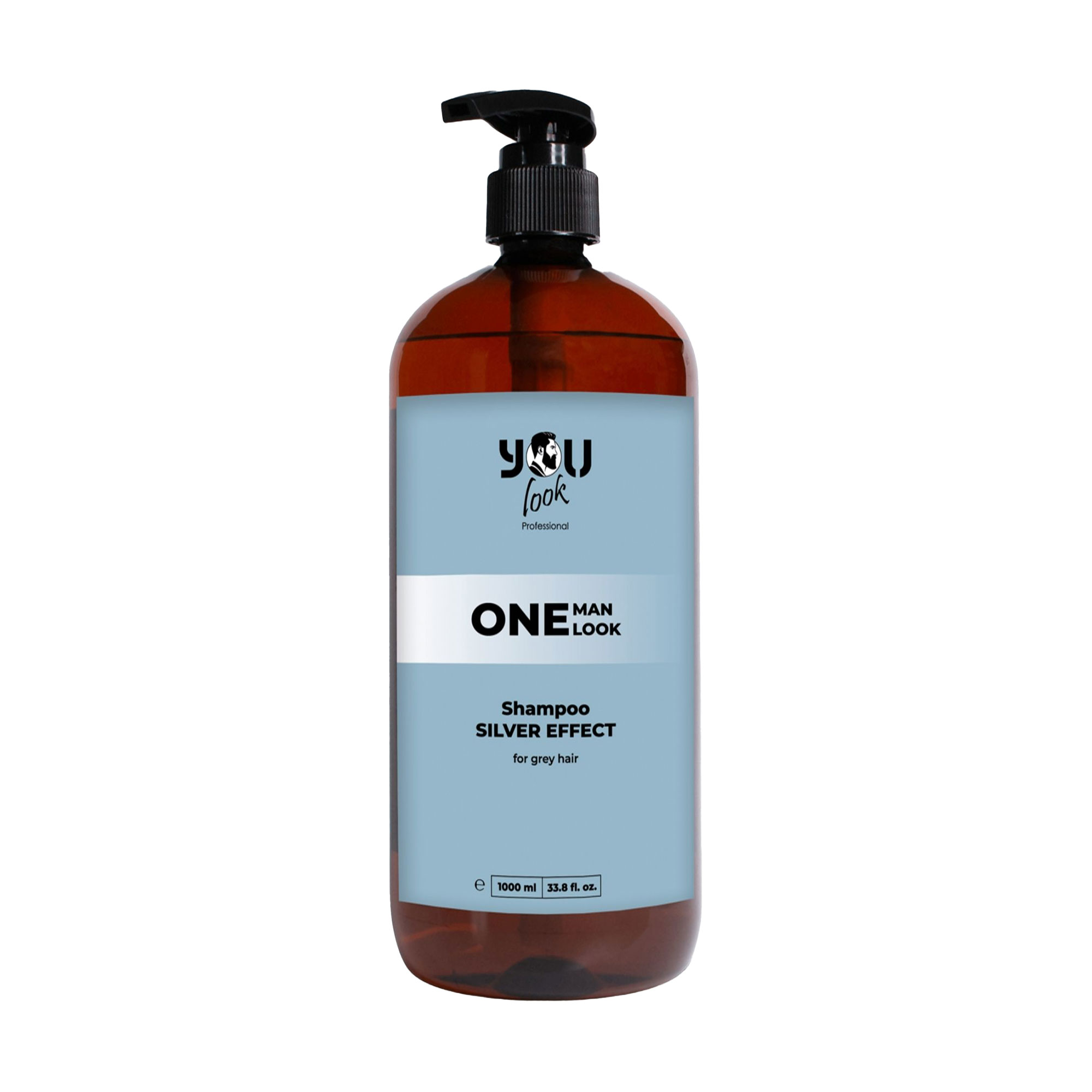 Чоловічий шампунь You Look Professional One Man Shampoo Silver Effect для нейтралізація жовтизни сивого волосся, 1 л