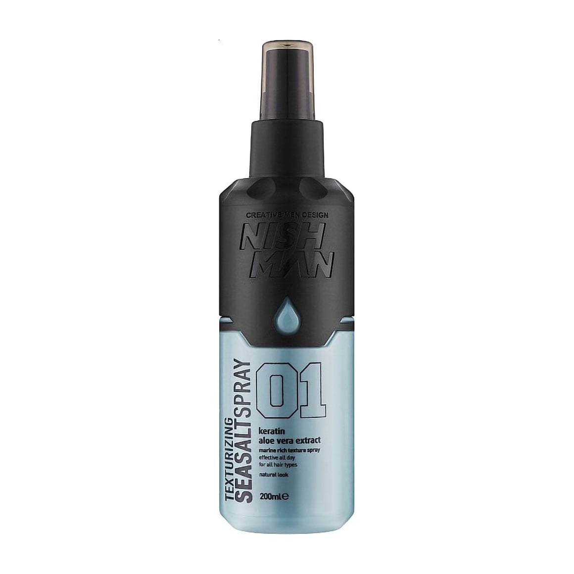Чоловічий сольовий спрей для стилізації волосся Nishman Texturizing Sea Salt Spray 01, 200 мл