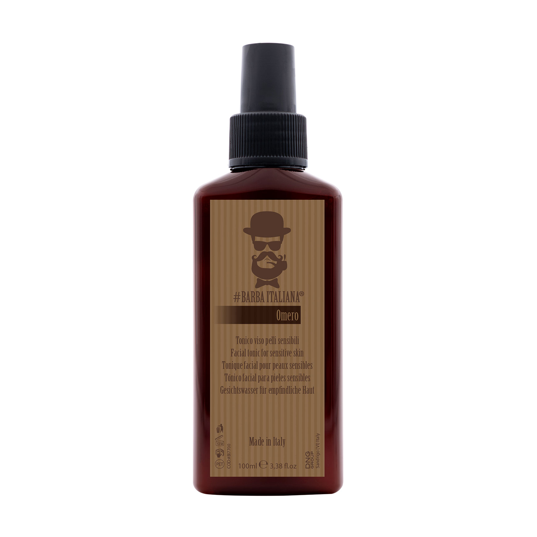 Чоловічий тонік для обличчя Barba Italiana Omero Facial Tonic для чутливої шкіри, 100 мл