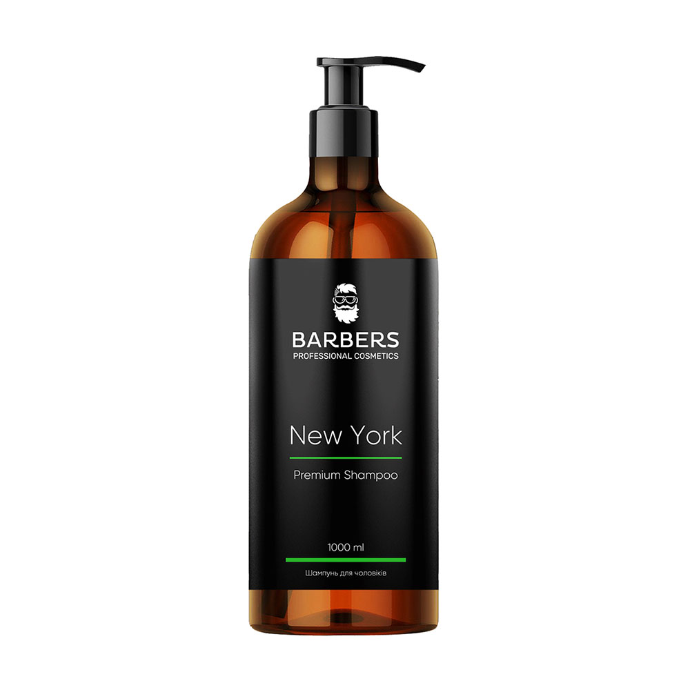 Чоловічий тонізувальний шампунь для волосся Barbers New York Premium Shampoo, 1 л