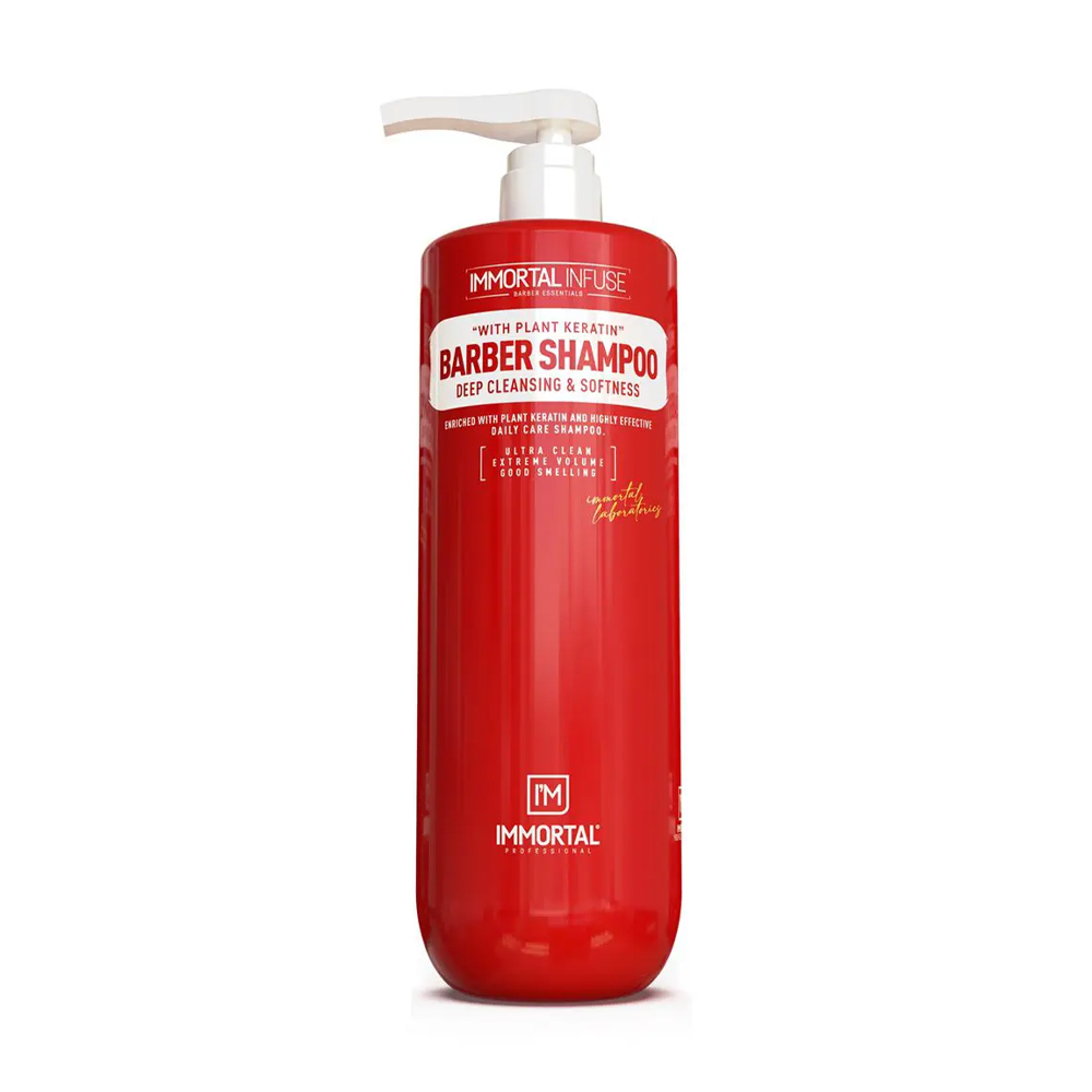 Чоловічий універсальний шампунь для волосся Immortal NYC Infuse Barber Shampoo з дозатором, 1 л