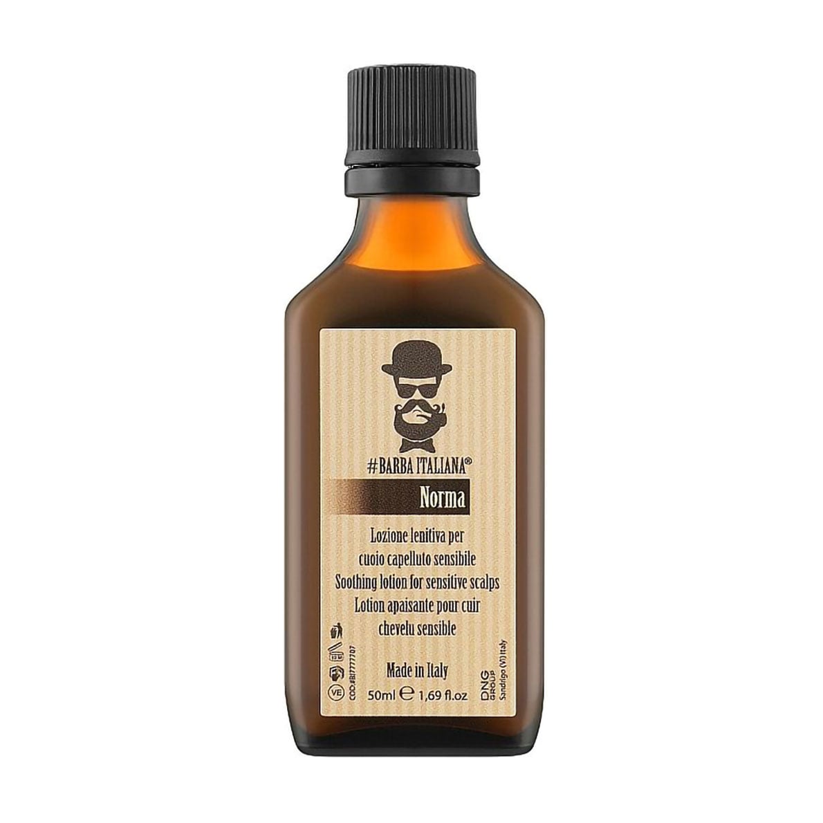 Чоловічий заспокійливий лосьйон Barba Italiana Norma Soothing Lotion For Sensitive Scalps для чутливої шкіри голови, 50 мл
