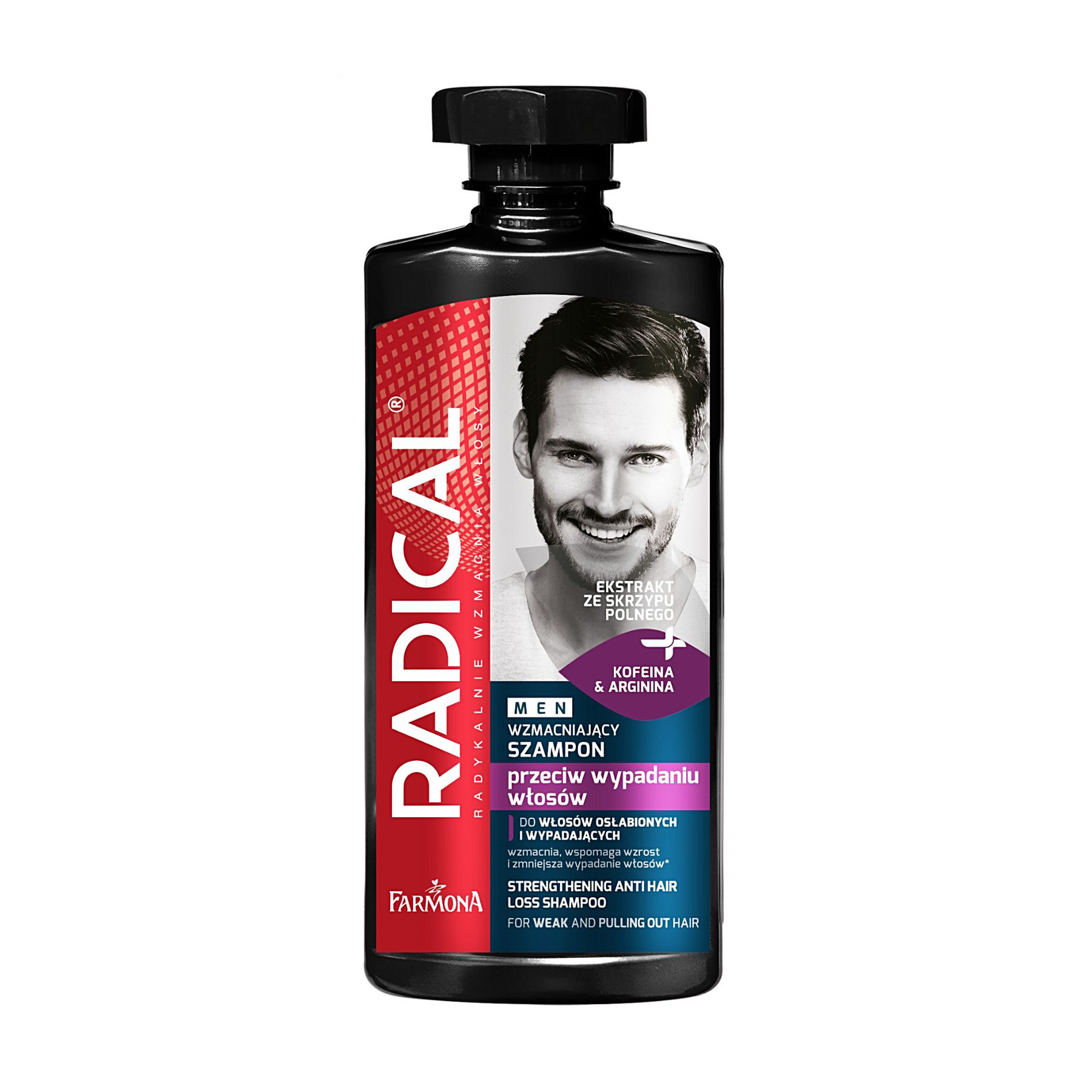 Чоловічий зміцнювальний шампунь Farmona Radical Men Shampoo проти випадіння волосся, 400 мл