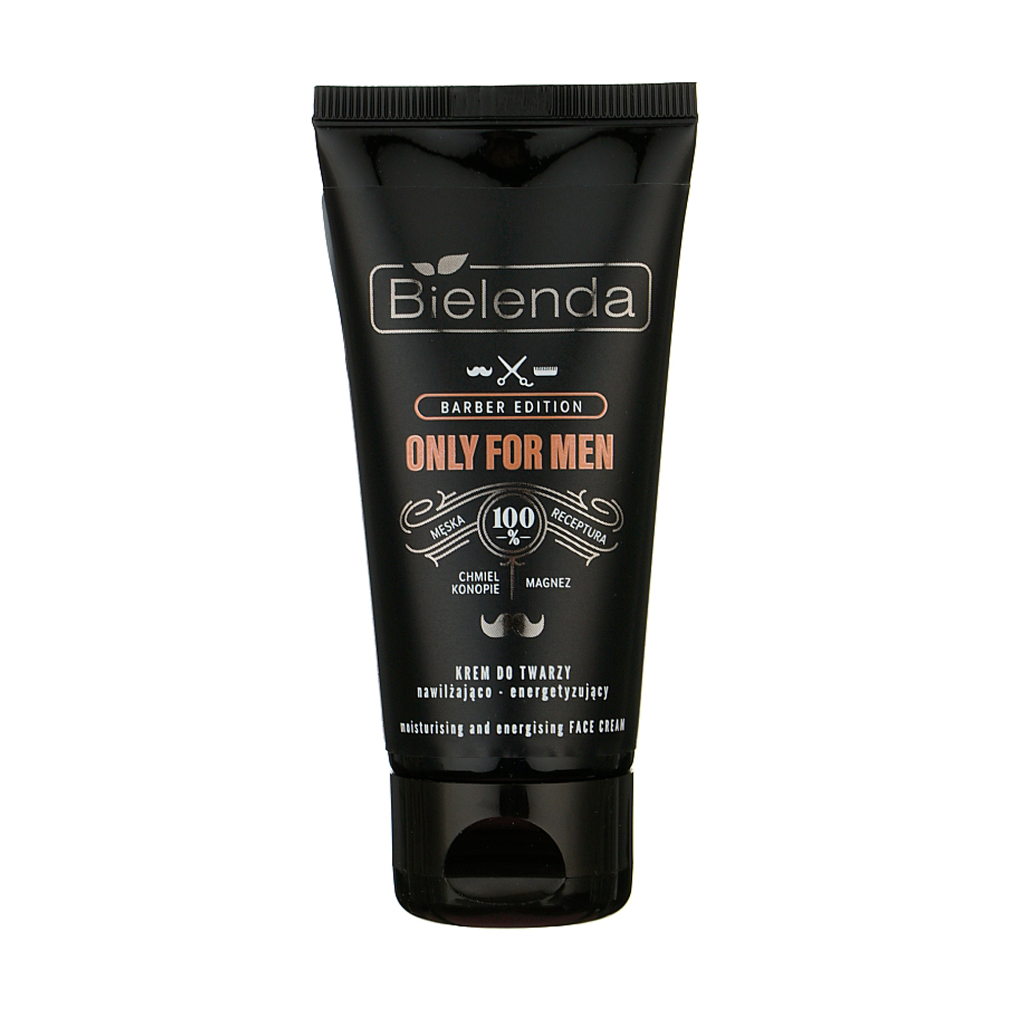 Чоловічий зволожувальний і тонізувальний крем для обличчя Bielenda Only For Men Barber Edition Moisturizing And Energizing Face Cream, 50 мл
