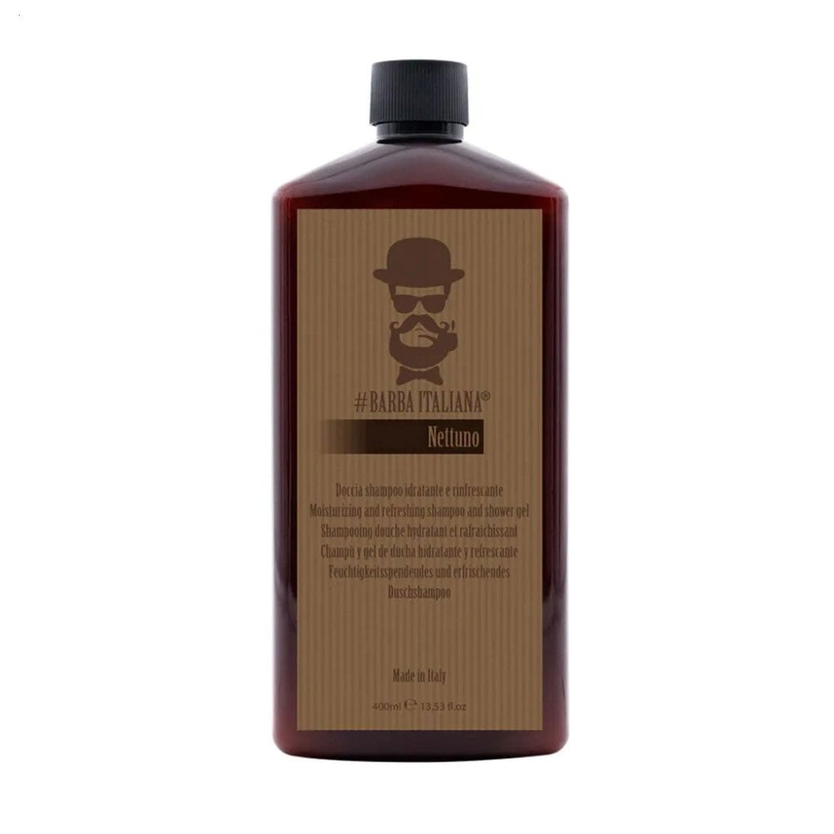 Чоловічий зволожувальний шампунь та гель для душу Barba Italiana Nettuno Shampoo And Shower Gel, 400 мл