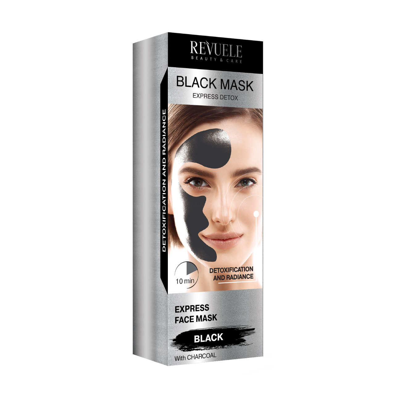 Чорна маска для обличчя Revuele Black Mask Express Detox Експрес детокс, 80 мл