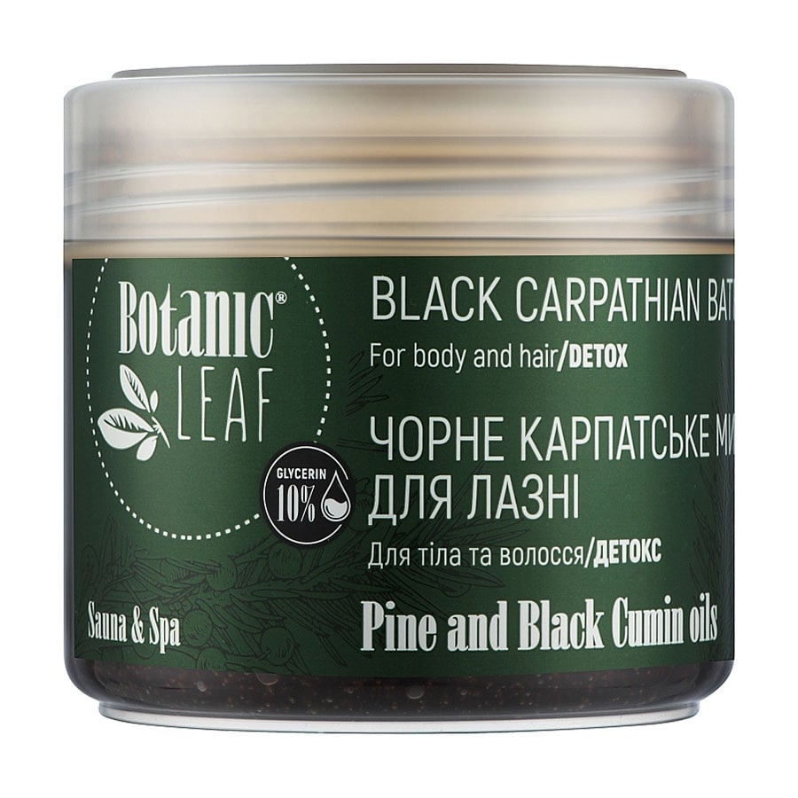 Чорне карпатське мило для лазні Botanic Leaf Sauna &amp; Spa, 300 мл