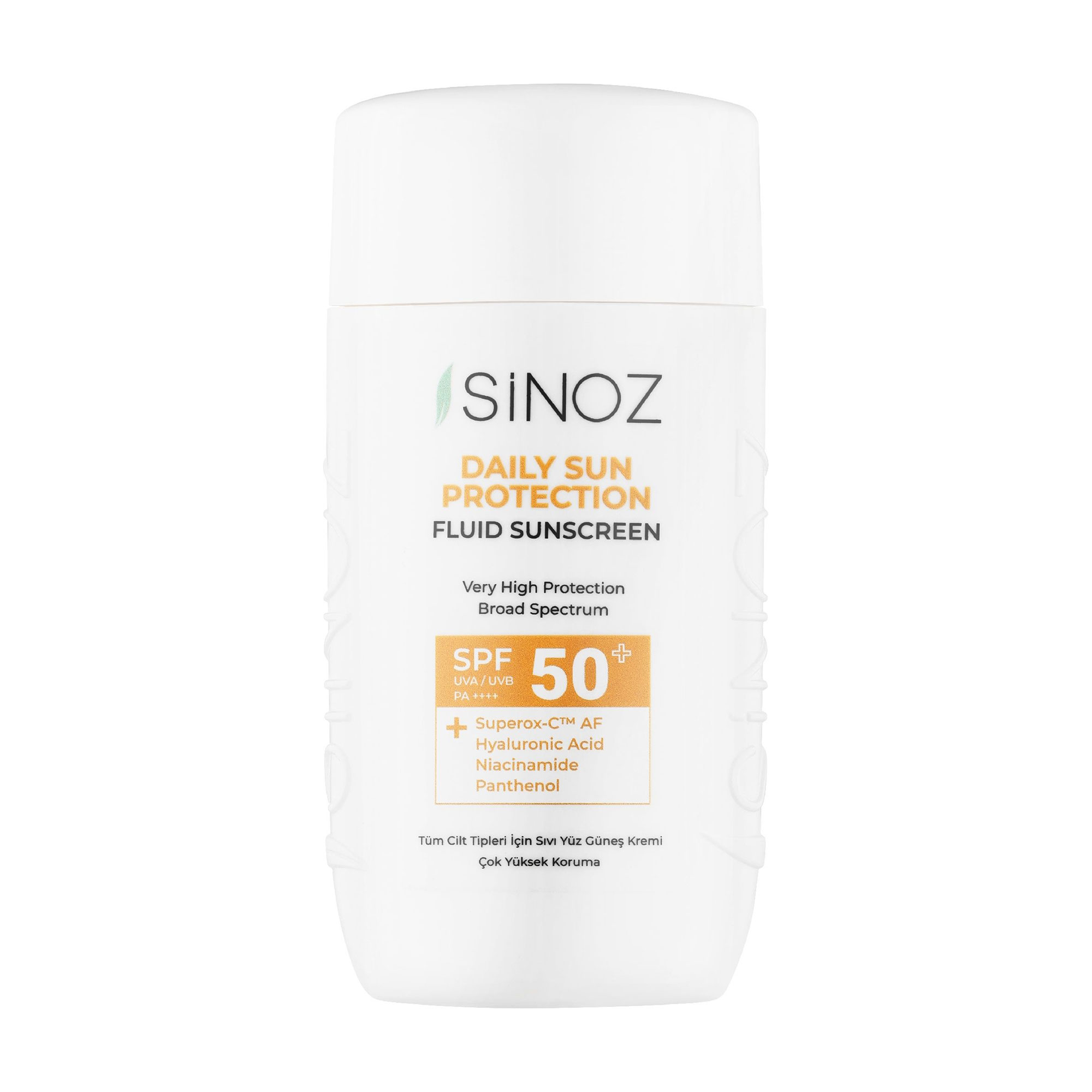 Cонцезахисний флюїд для обличчя Sinoz Daily Sun Protection Fluid Sunscreen SPF 50+ PA++++, 50 мл