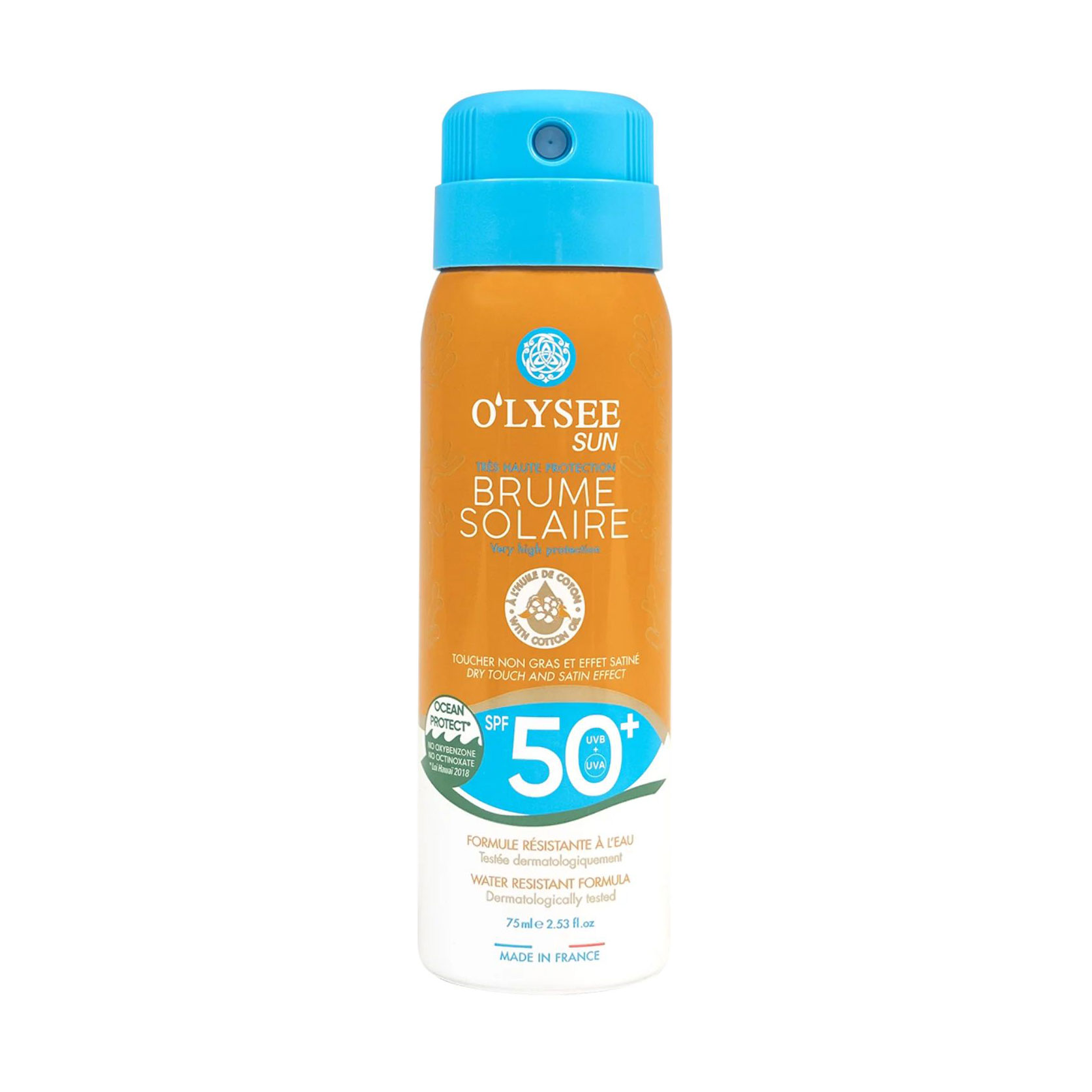 Cонцезахисний спрей для тіла O'LYSEE Sun Brume Solaire Very High Protection Sun Mist SPF 50+, 75 мл