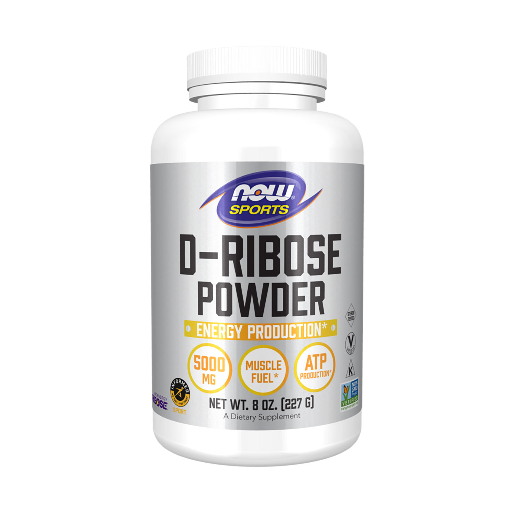 Д-рибоза NOW foods Sports D-Ribose Powder 5000 мг, в порошку, 227 г